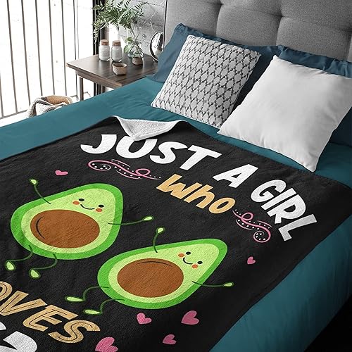 Miniatura 3 de Just A Girl Who Love - Manta de franela de vellón de microfibra suave, ligera y acogedora en el hogar, cama, sofá, sillas, dormitorio para todas las