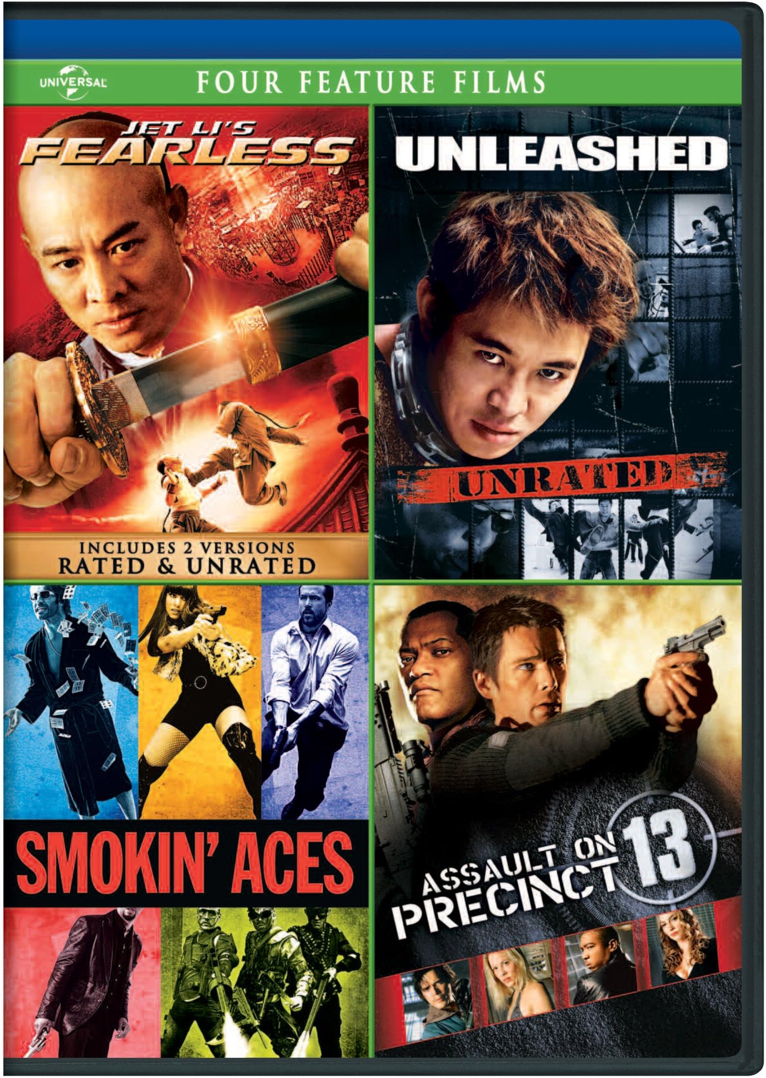 Jet Li's Fearless / Unleashed / Smokin' Aces / Assault on Precinct 13 Four Feature Films