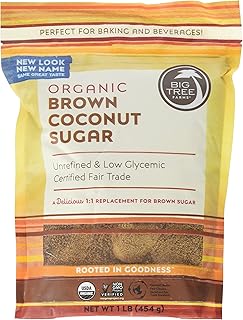Big Tree Farms Organic Brown Coconut Sugar, Vegan, Gluten Free, Paleo, Certified Kosher, Cane Sugar Alternative, Substitut...