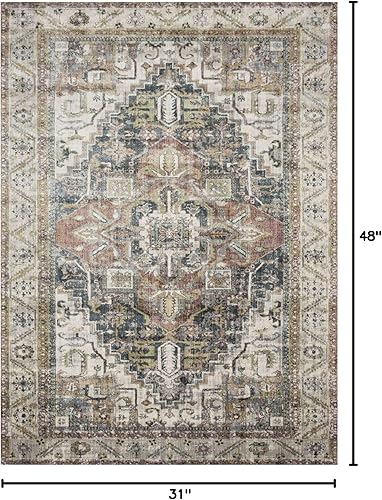 Miniatura 3 de Loloi ANASAF-23IVML2740 Anastasia Collection Alfombra de área, 2'-7" X 4', MarfilMulti