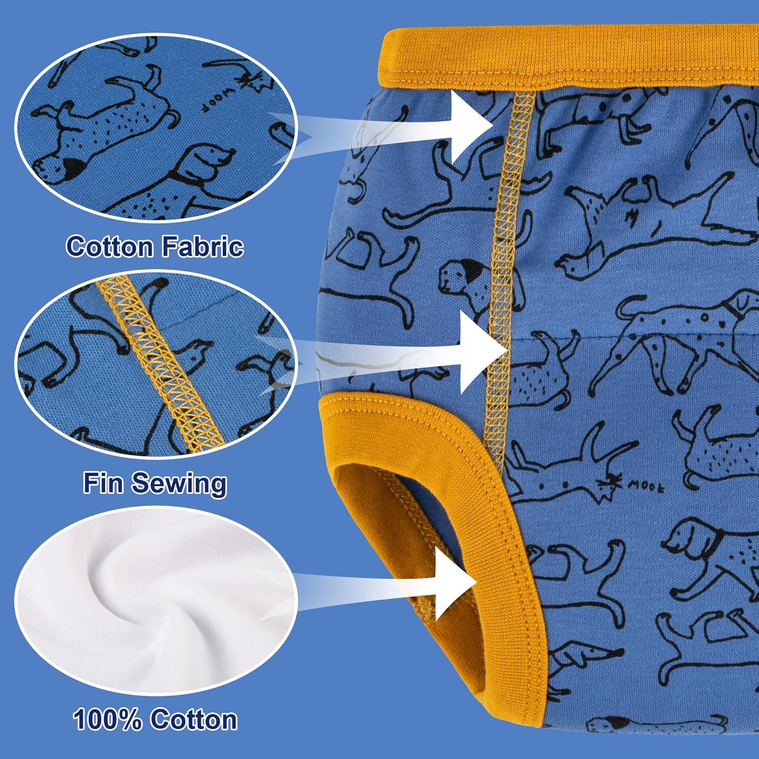 BIG ELEPHANT 10-Pack Baby Potty Training Underwear, Soft 100% Cotton Absorbent Training Pants for Boys & Girls, 4T - Image 7