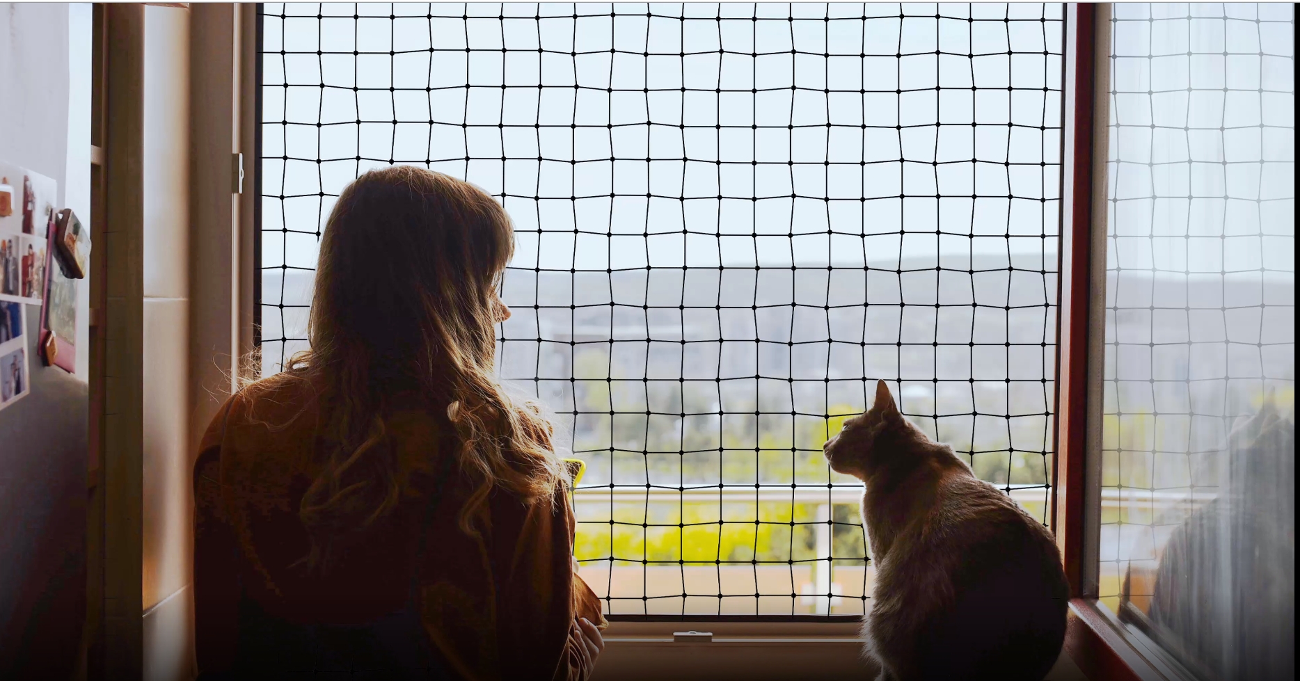 Rete Per Gatti Balcone 8x3m - Protezione Rinforzata Con Filo Acciaio - Senza Trapano Per Balconi E Finestre - Foto 2