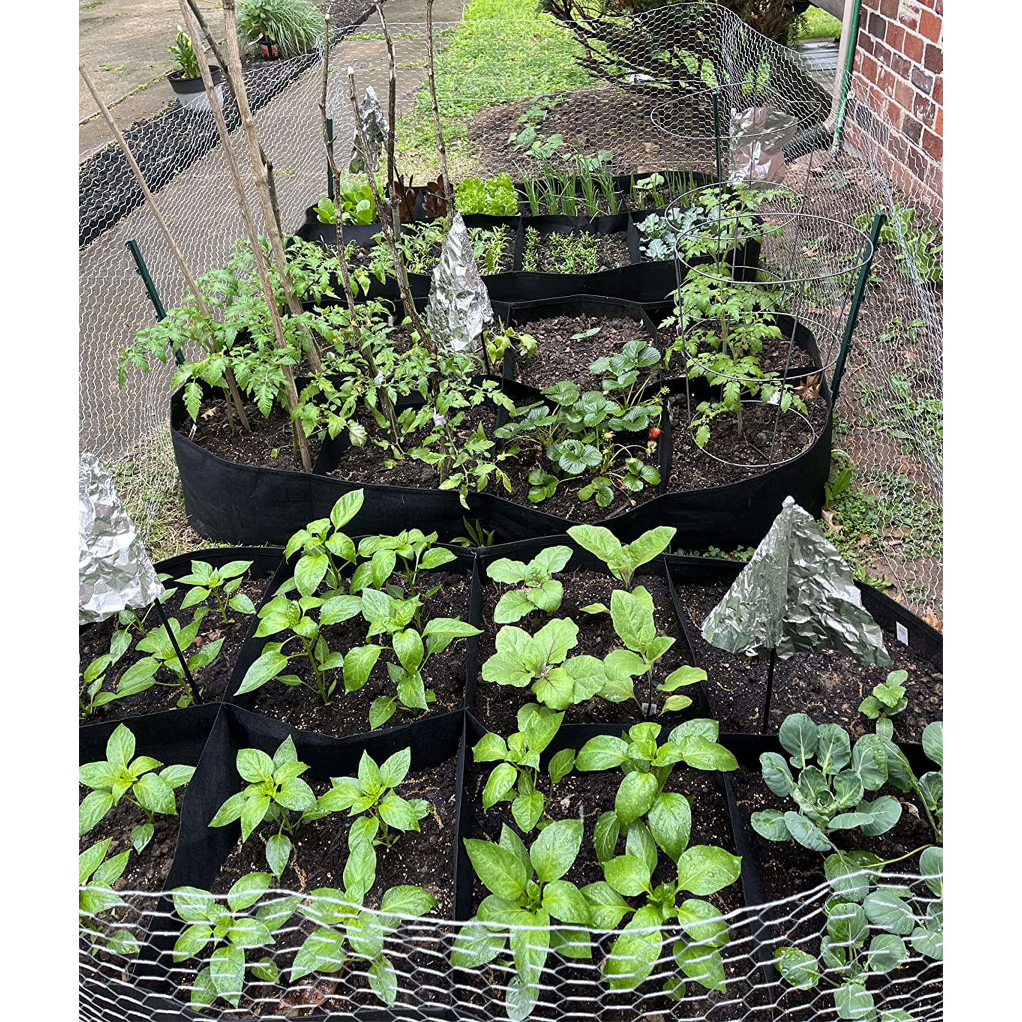 CJGQ Lot de 2 Sacs de Jardin surélevés en Tissu de 1,8 x 0,9 x 0,3 m pour cultiver des Herbes, des Fleurs et des légumes, 400 litres