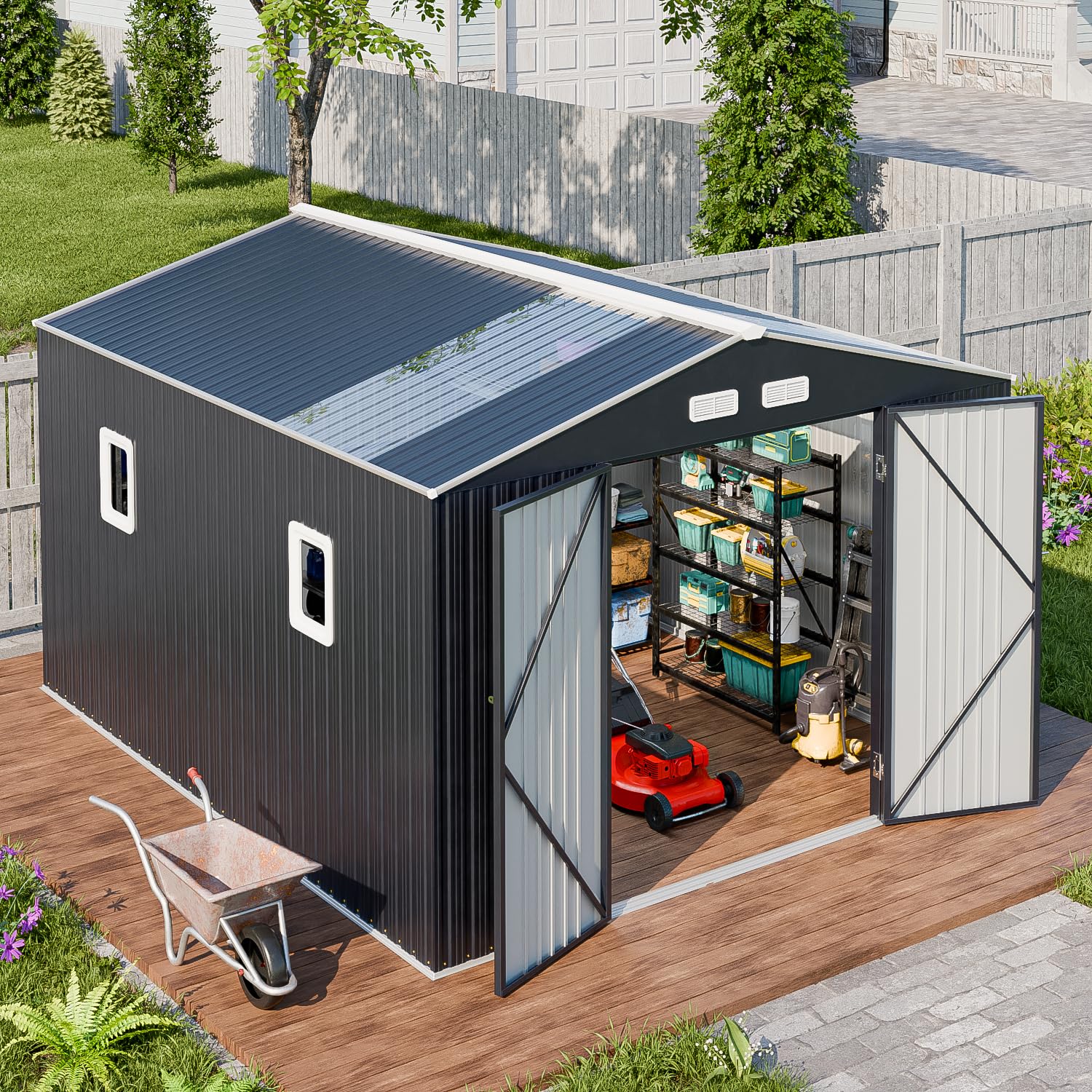 WACASA 10x12 Metal Shed