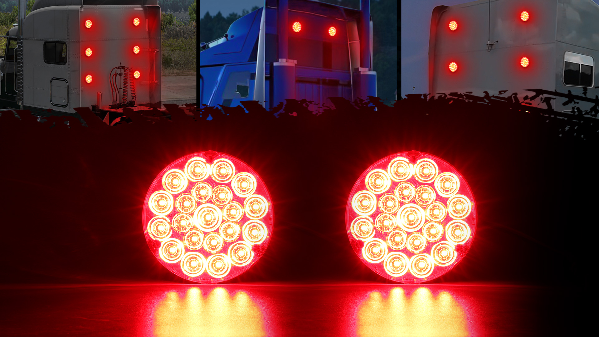 Bulbs Smoke/Tinted Car & Truck Turn Signal Light Assemblies Bzocio 2Pcs 10Inch 15 LED Trailer Light LED Stop Turn Tail Light Third Brake Bar Strip For Heavy Duty Boats Trucks Red, Third