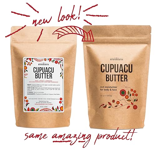 Vista 8 de Cupuacu Butter Raw, Pure & Unrefined for Hair Growth & Dry Skin on Body and Face - Brazilian Body Butter Base for DIY Lotion and Soap Making