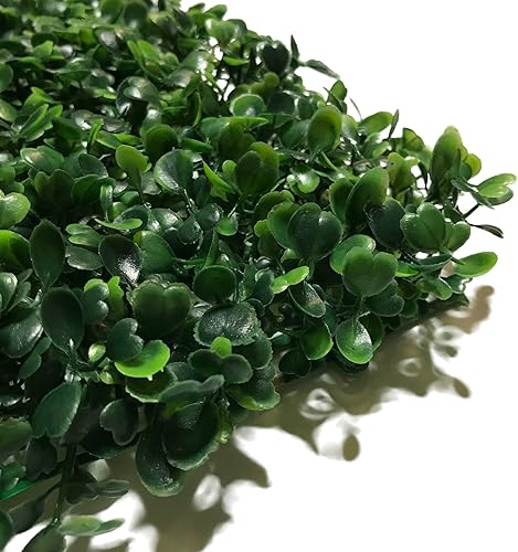 Miniatura 3 de Paneles de setos topiarios artificiales de boj 12P, plantas de seto para patio al aire libre, plantas de pared con protección UV, 20 x 20 pulgadas/P