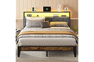 OLEVS Queen Bed Frame with Headboard Storage: An Oasis of Comfort and Functionality