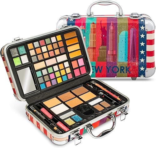 Vokai Makeup Kit Gift Set - 41 Eye Shadows, 7 Body Glitters, 1 Lip Liner Pencil,