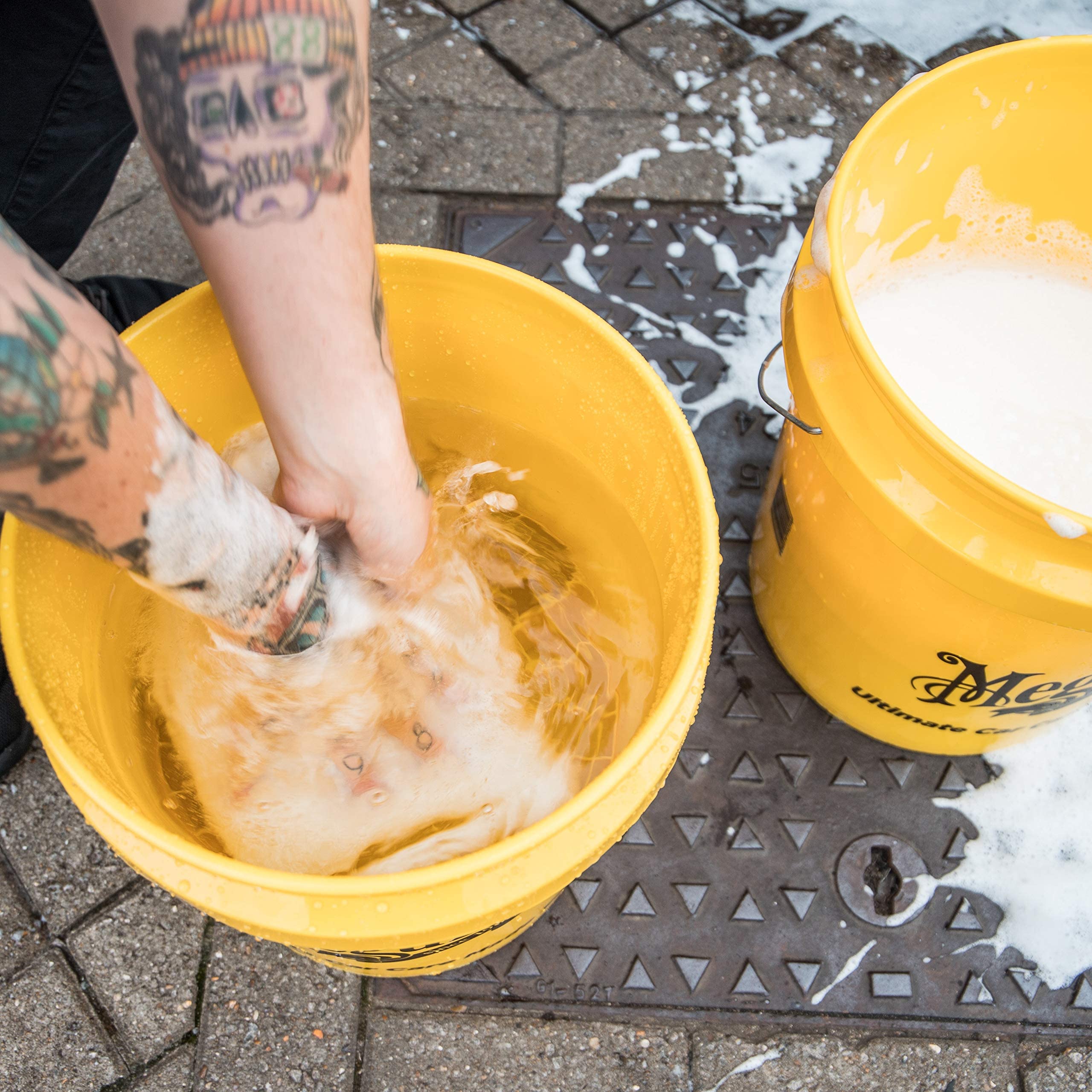 Meguiar's X3003 Professional Car Wash Grit Guard (wiadro do mycia samochodu sprzedawane oddzielnie), żółta