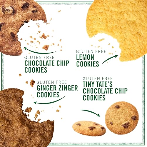 Miniatura 4 de Tate's Bake Shop Paquete variado de galletas sin gluten, limón, jengibre, chispas de chocolate y pequeñas galletas con chispas de chocolate, 4 bolsas