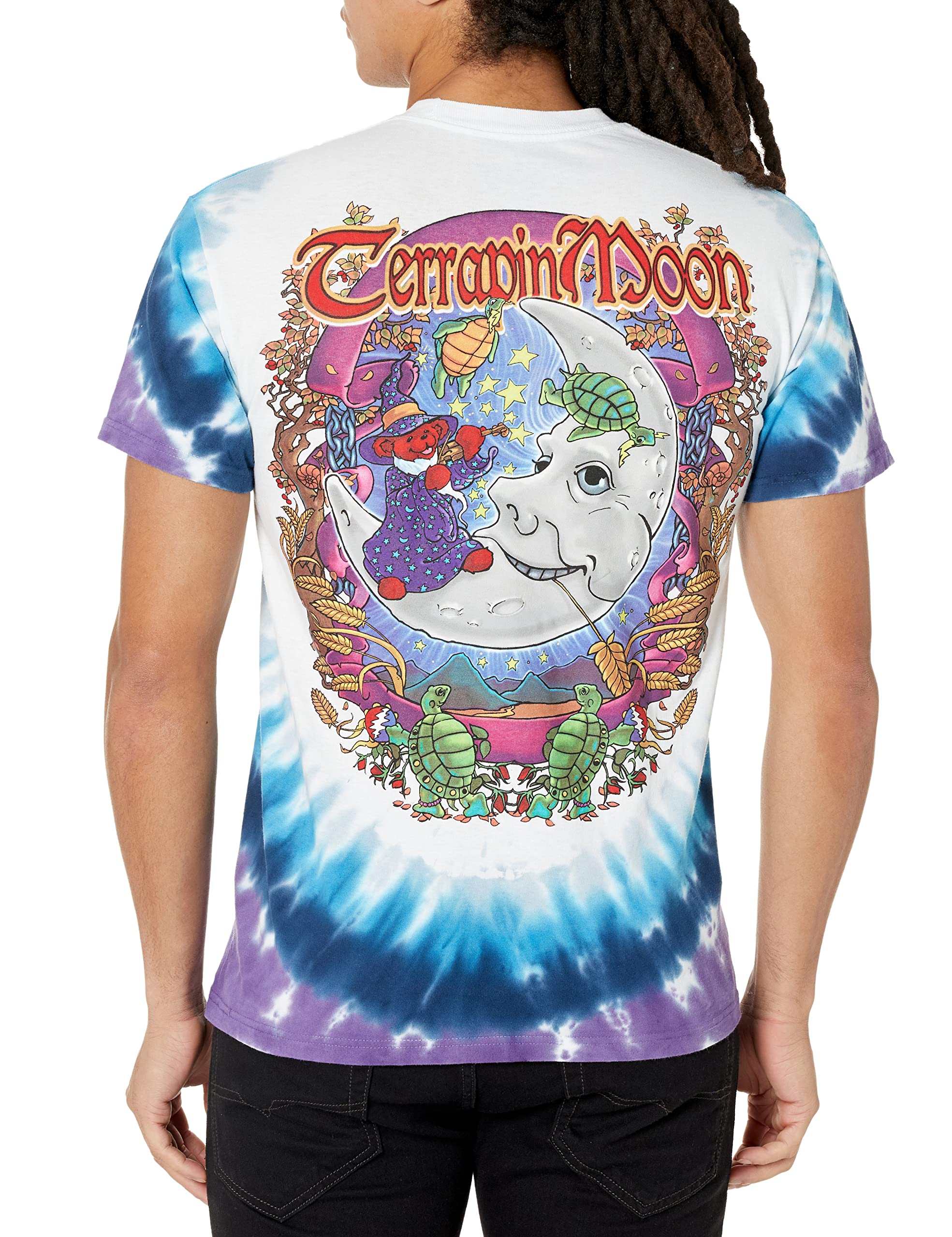 Liquid Blue Grateful Dead-Terrapin Moon T-Shirt T-Shirt con Scritta Grateful Dead-Terrapin Moon Uomo