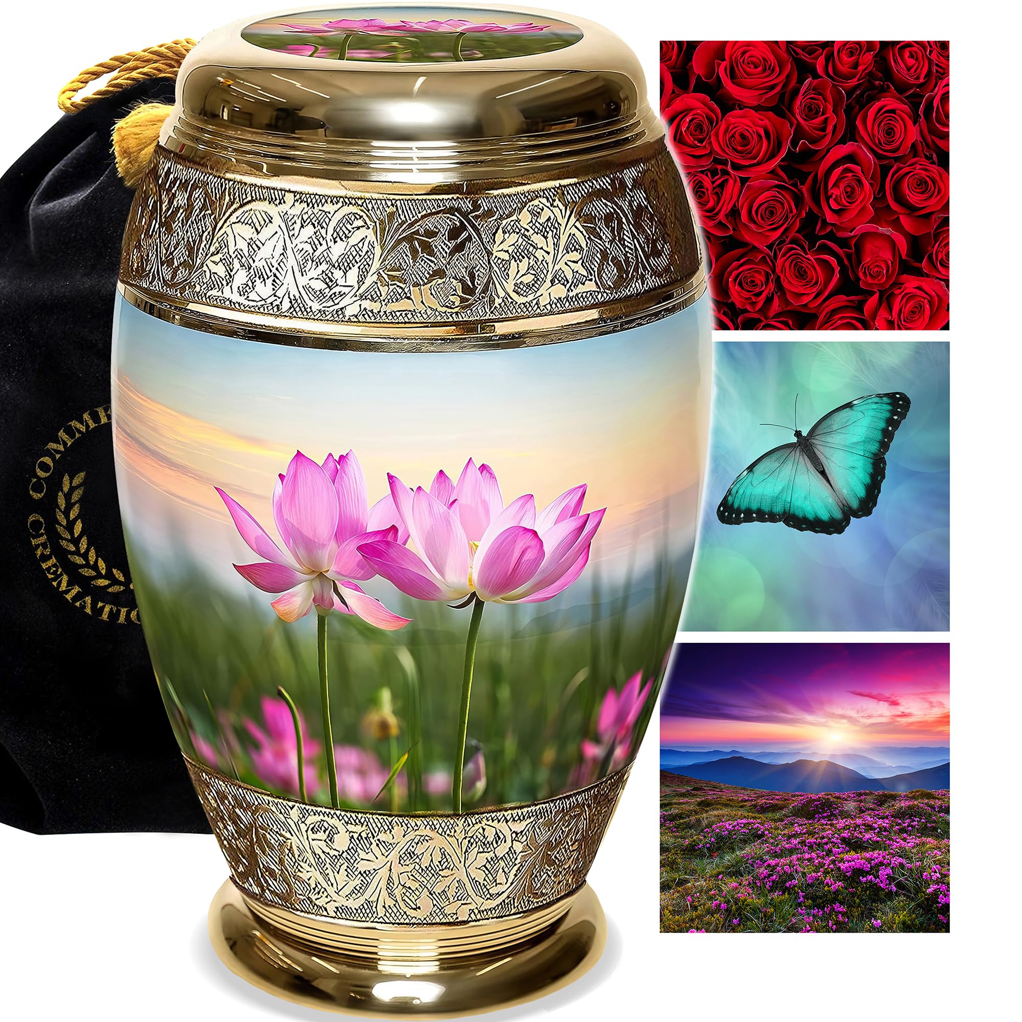 Lotus Cremation Urns for Human Ashes Adult Female Decorative Urns for Ashes