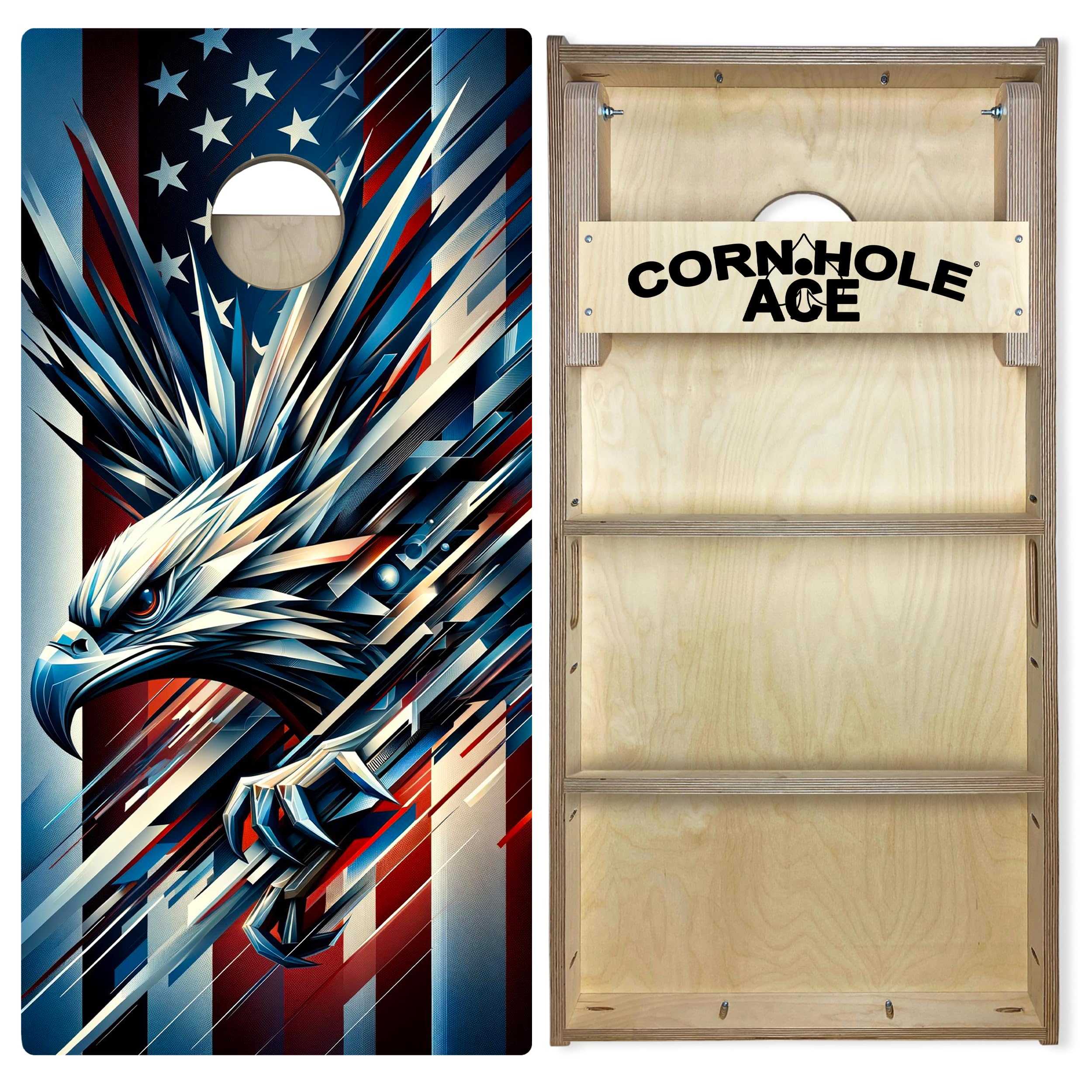 ACE PRO Professional Boards - No Bounce! Triple Wide Legs, Made of 3/4" Baltic Birch Plywood, Includes Handles, Made in USA, Pro Tournament Style, ACE Pro Series