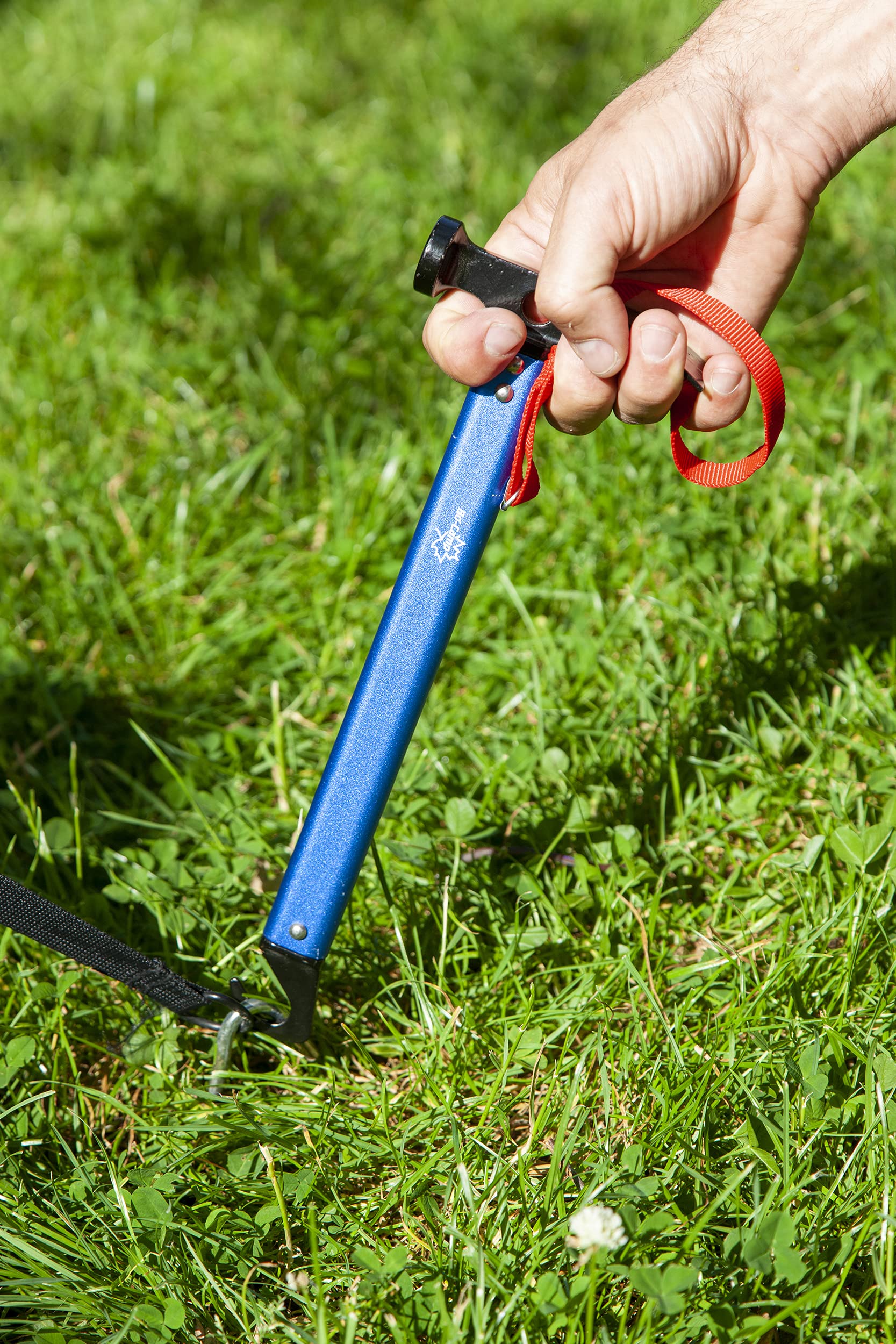 Bo-Camp 4114860 Hammer Stahl/Aluminium mit Peg Abzieher 370 Gramm, Blau
