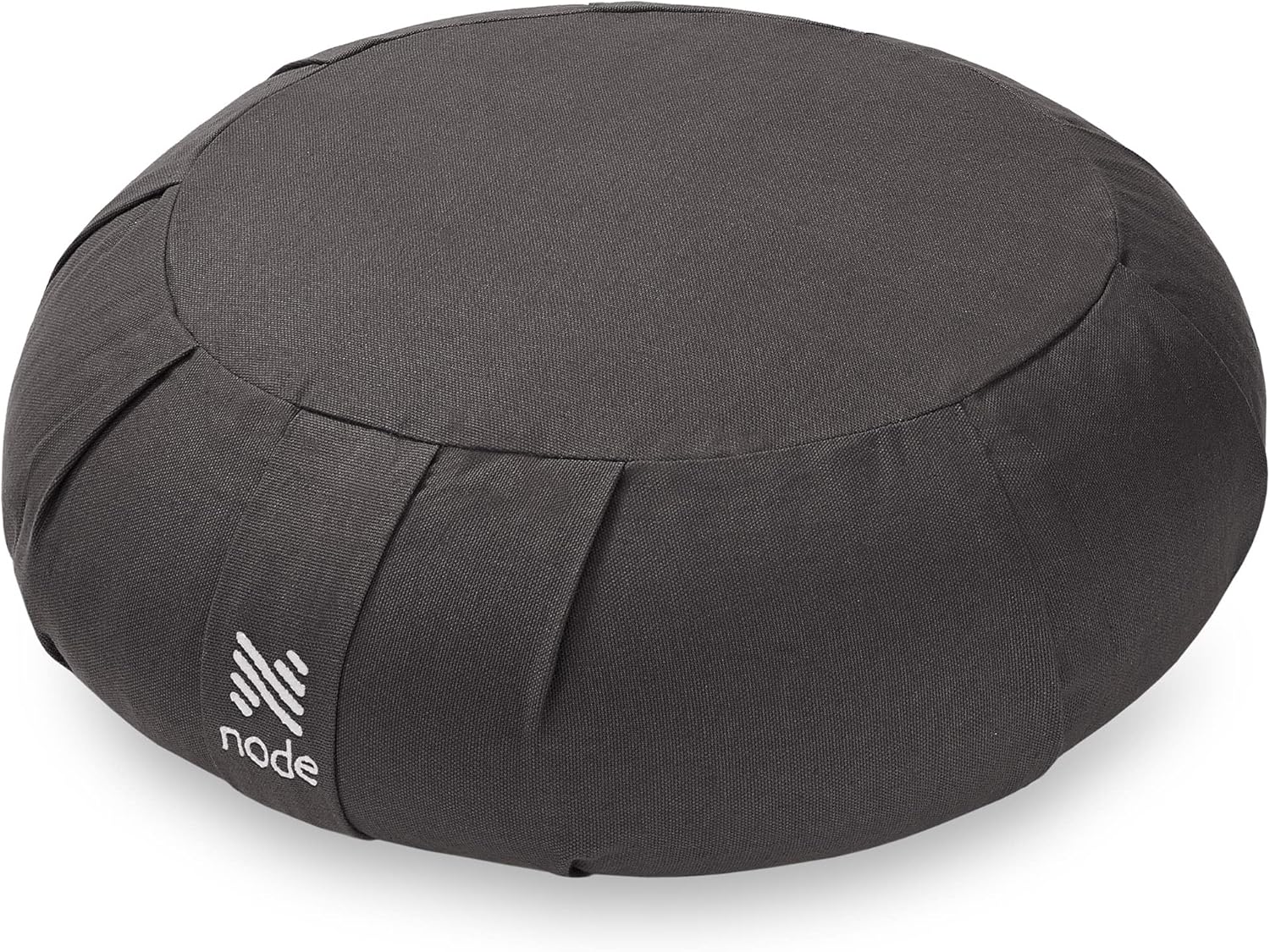 Zafu Meditation Cushion, 15″ Round Buckwheat Yoga Pillow with Organic Cotton Cover
