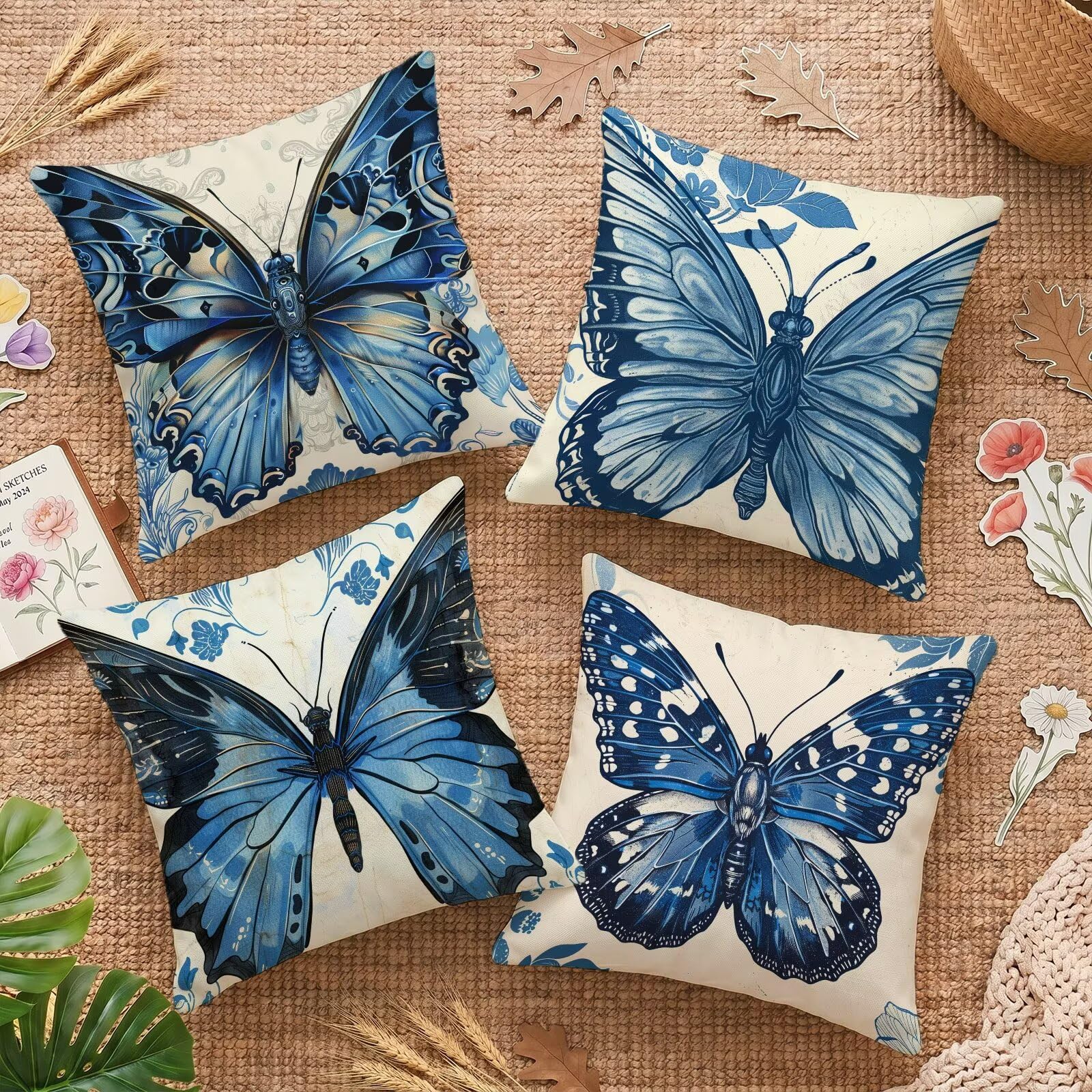 Housses de coussin imperméables 55x55cm contre les taches