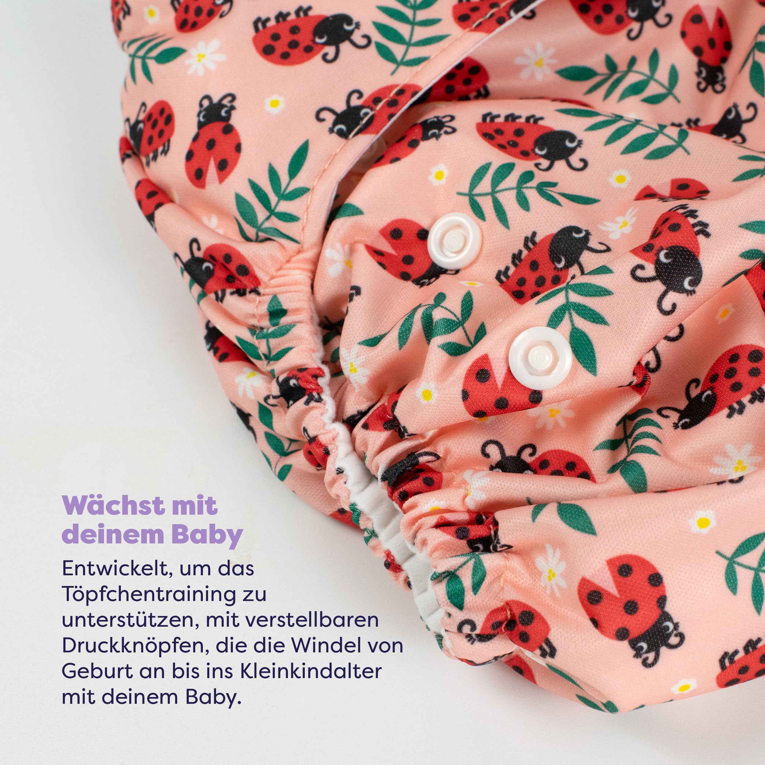 Bambino Mio 5er-Pack Miosolo Classic All-in-One Stoffwindel waschbare Windeln Einheitsgröße verstellbare Druckknöpfe saugfähig wiederverwendbare Babywindeln