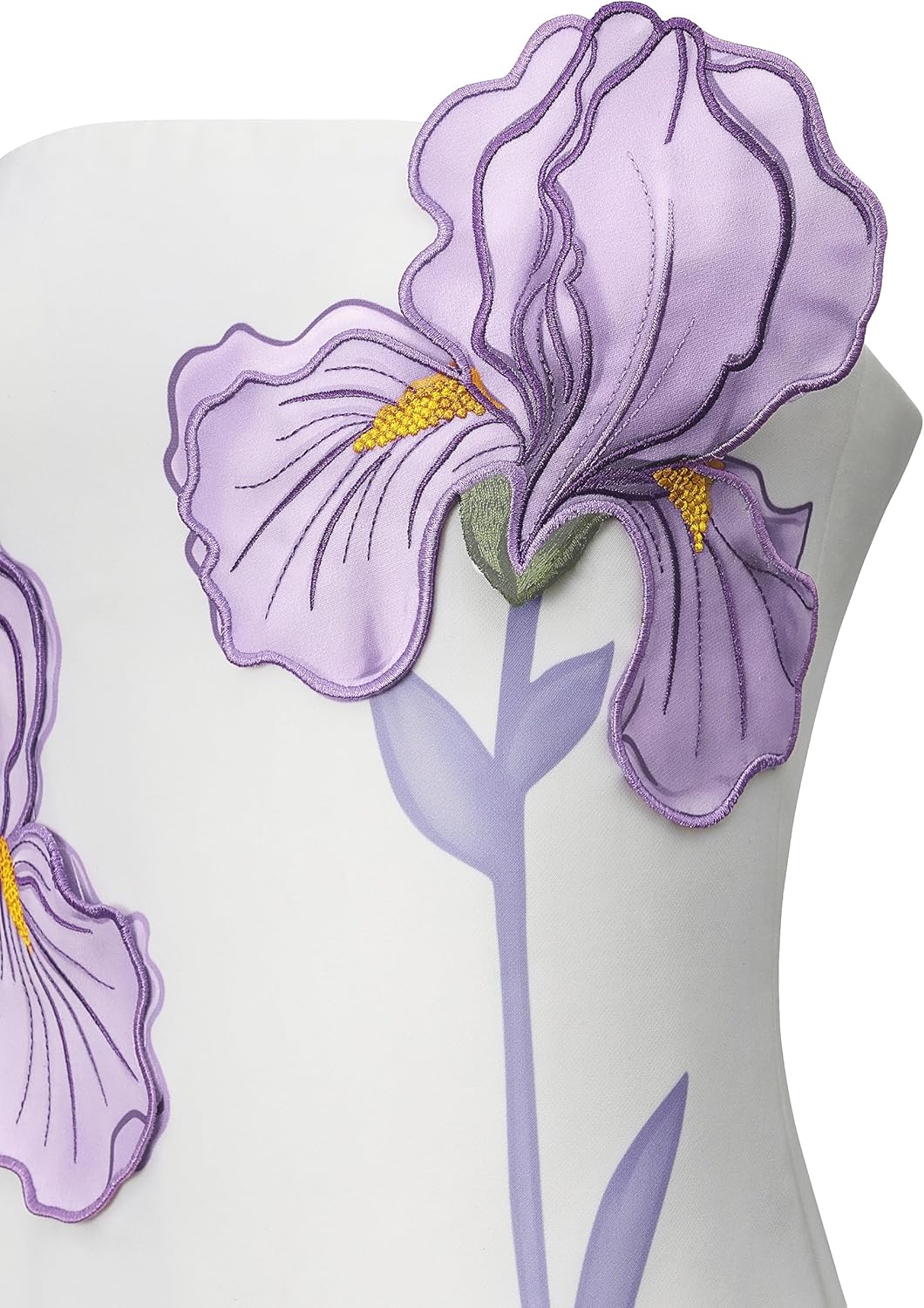 JW PEI Women's 3D Floral Appliqué Strapless Mini Dress - Image 5