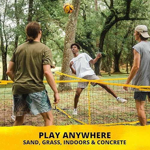 Miniatura 6 de CROSSNET Juego de cuatro cuadrados - Deporte familiar al aire libre - Redes de tenis de fútbol - Montaje rápido - Equipo de entrenamiento portátil