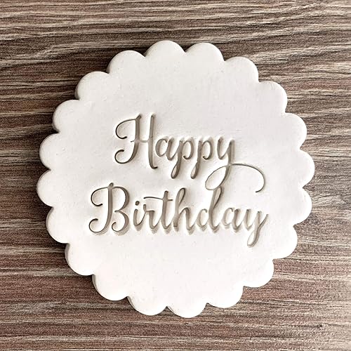 Happy Birthday Fondant Embosser or Cookie Stamp Icing Frosting Biscuit Stamp