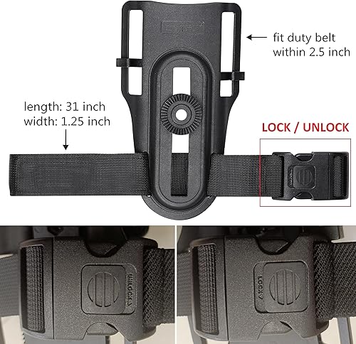 Miniatura 6 de Mega-Fit - Funda para pistola con rodamiento ligero para Streamlight TLR-1 HLTLR-2, diestro