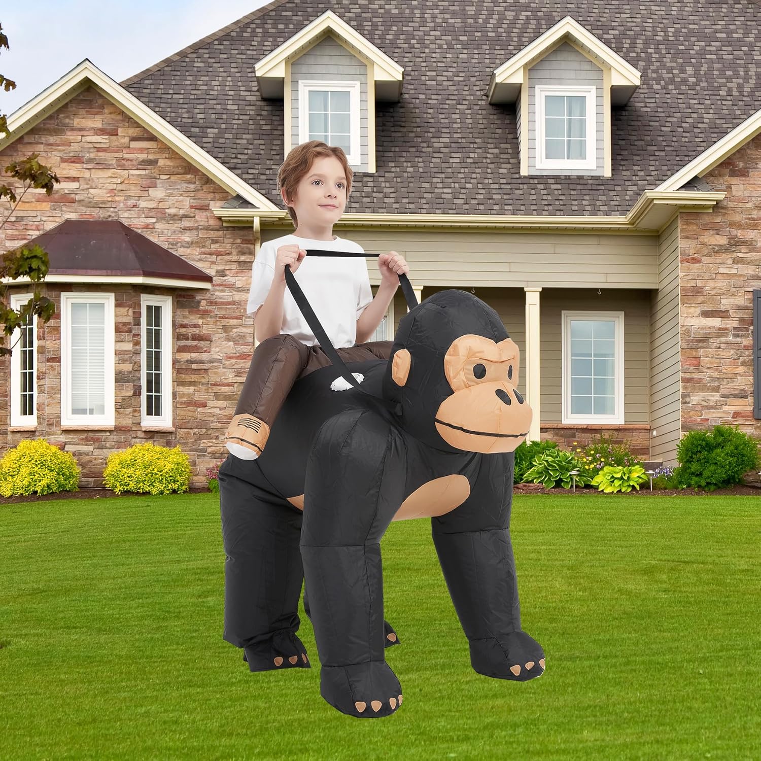 one casa inflatable costumes for kids,blow up gorilla suit,ride on halloween costumes for boys girls 7-10yrs