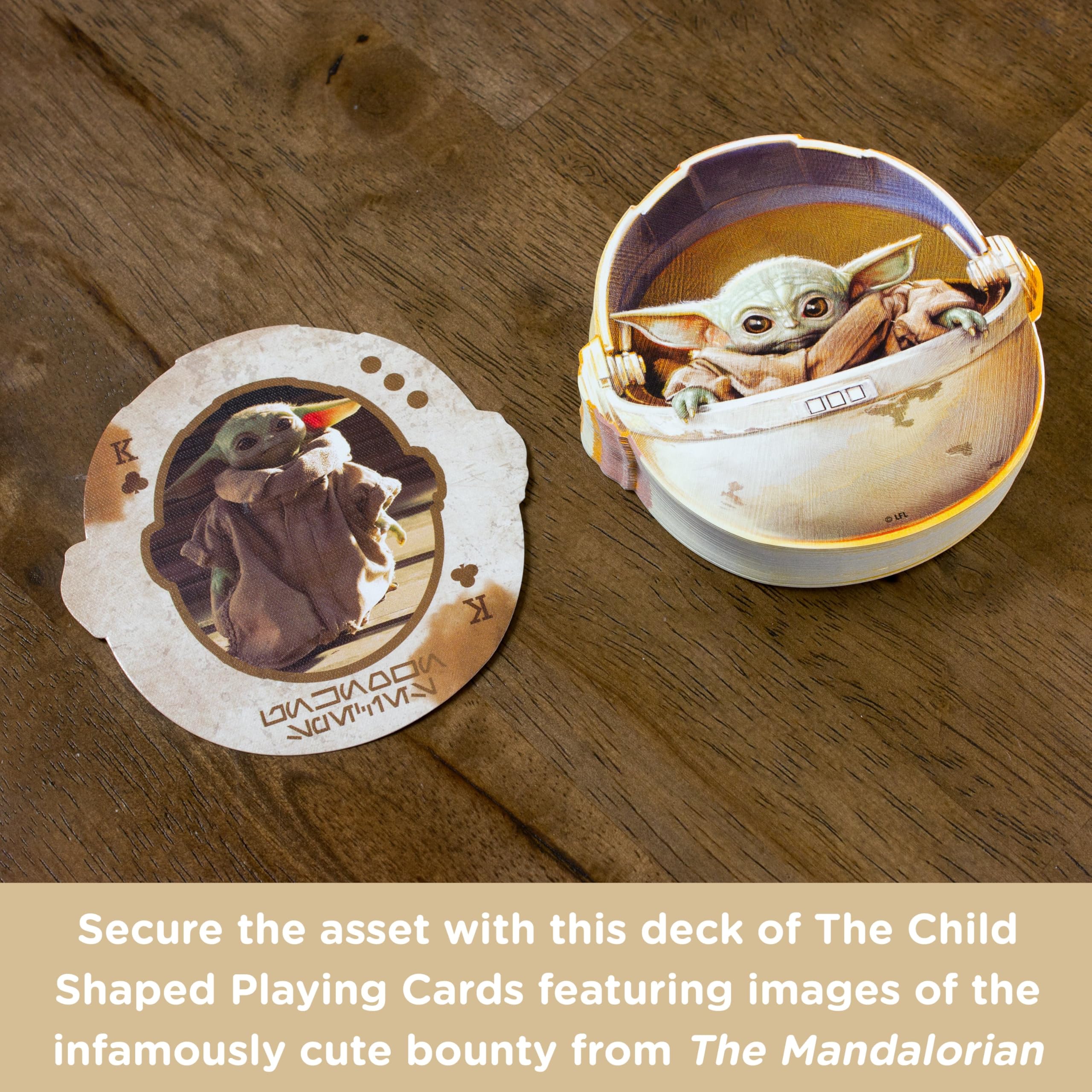 Aquarius Star Wars Playing Cards - The Mandalorian 'Baby Yoda' The Child Shaped Deck of Cards for Your Favorite Card Games - Officially Licensed Star Wars Merchandise & Collectibles