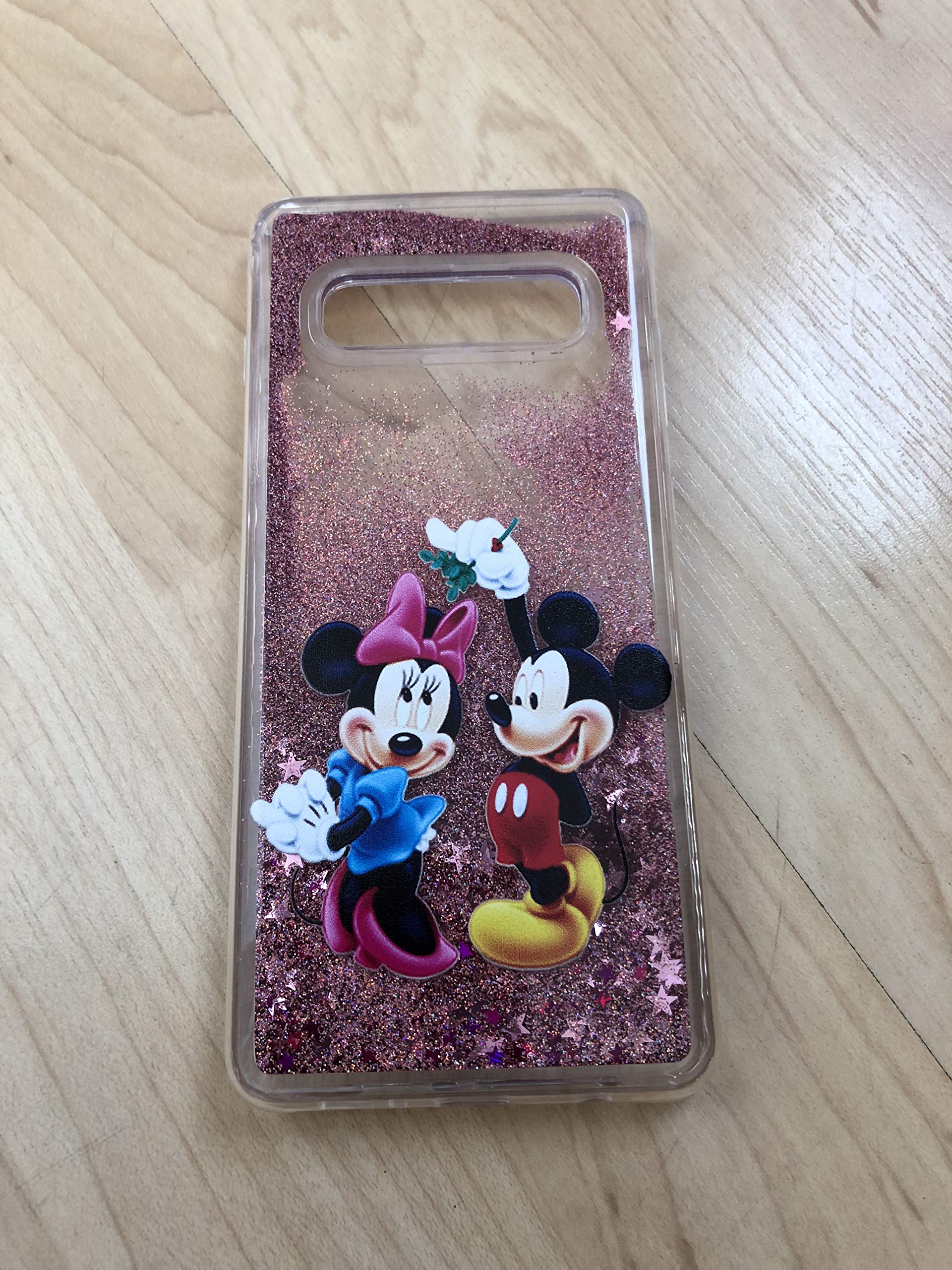 Mickey & Minnie Mouse Sparkle Liquid Glitter Quicksand TPU Case For Galaxy S10