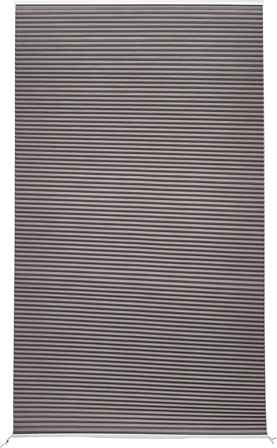 Amazon Basics - Estor celular sin cadenilla, sin necesidad de taladrar, 95 x 140 cm, blanco/gris