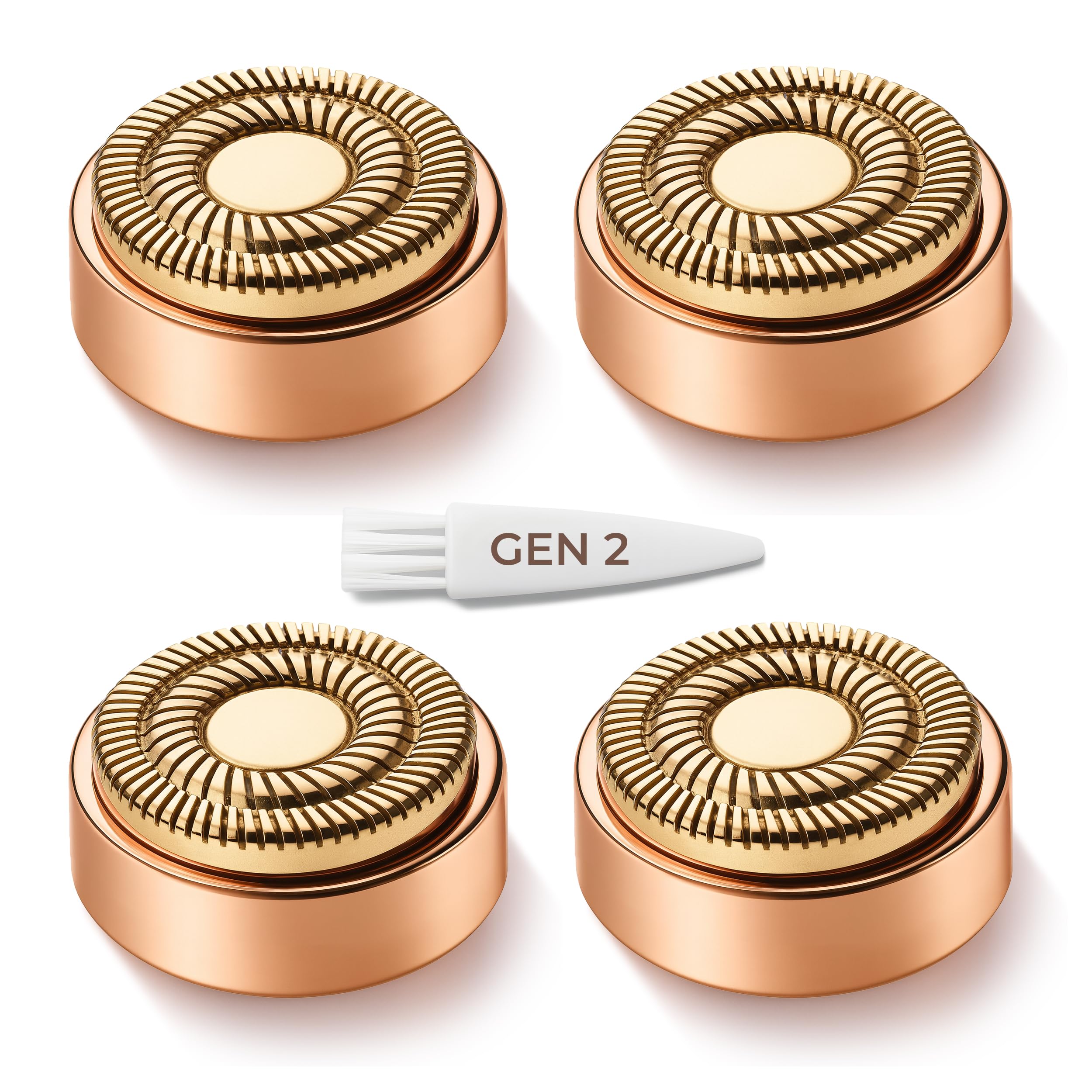 Gen 2 Replacement Heads for Finishing Touch Flawless Facial Hair Removal for Women, Also fits Profeir innobeaut gurelax EVIEY KRADAA VISOFO bikurpia Hair Remover Razor Generation 2 (Set of 4)