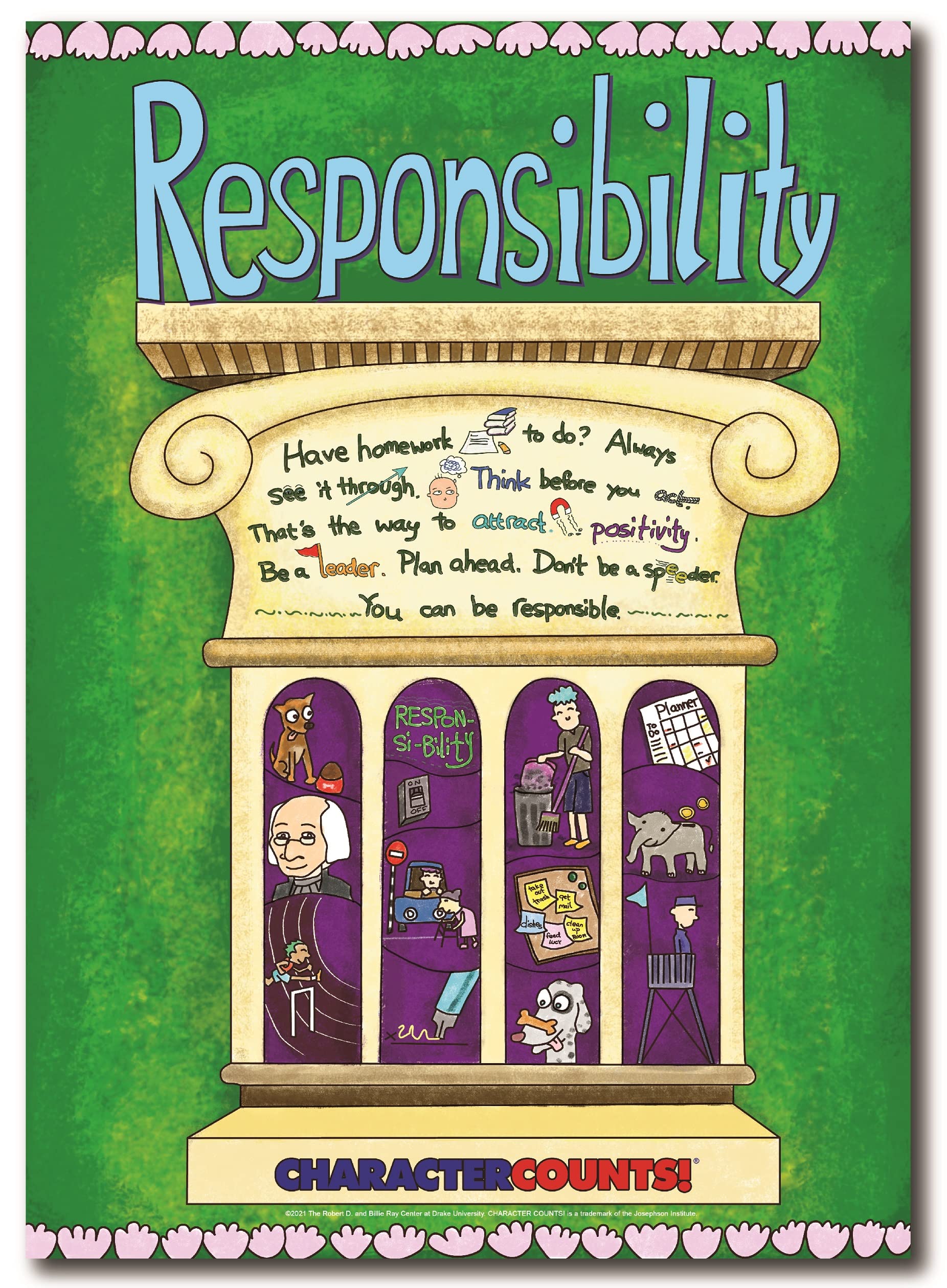 CHARACTER COUNTS! Six Pillars Vibrant Posters (3 Sets of 6) - Image 4