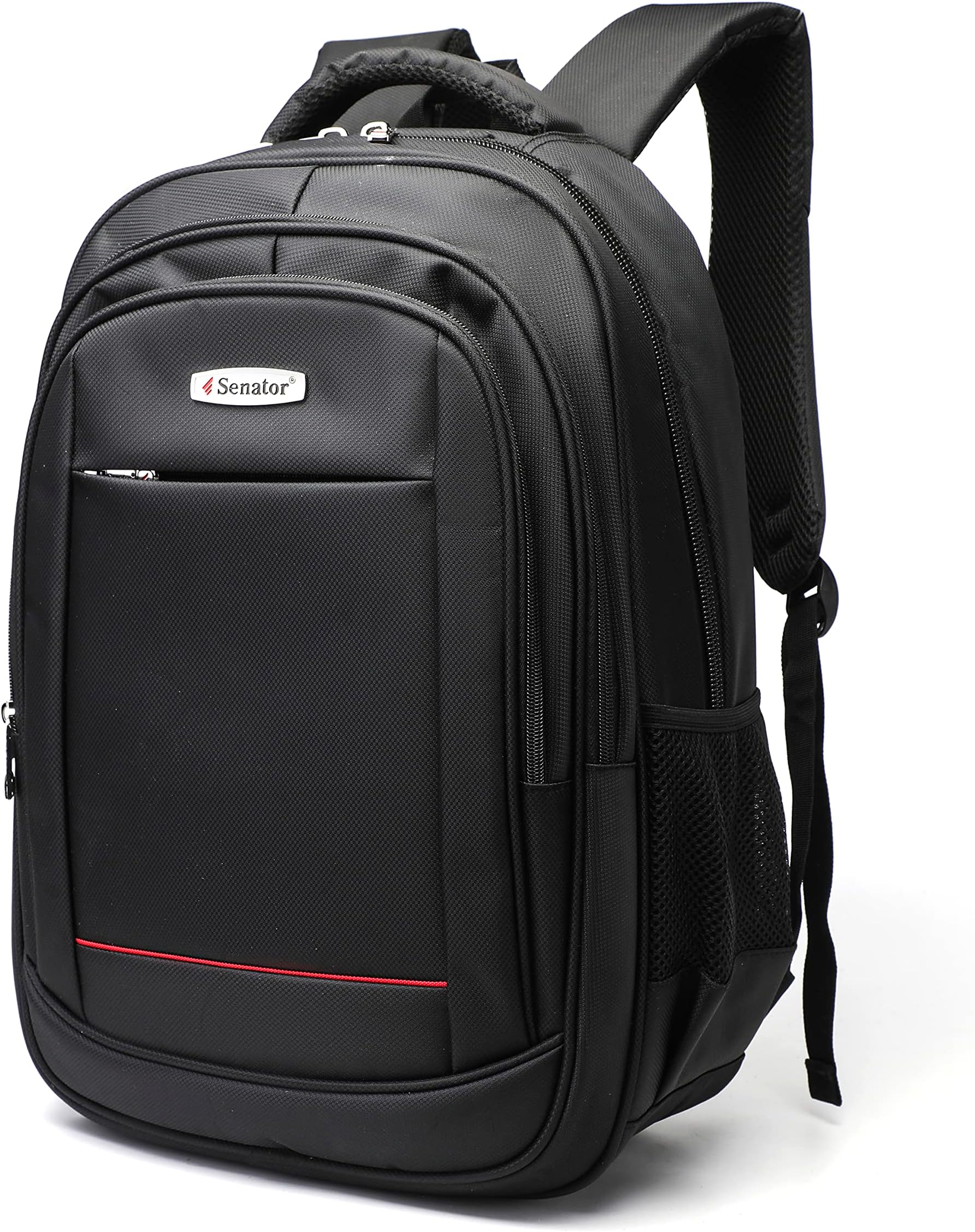 Senator 26L Daypack Nylon Water Repellant Durable Unisex Computer bag with pockets for travel school college students and casual hiking KH8119 (Black)