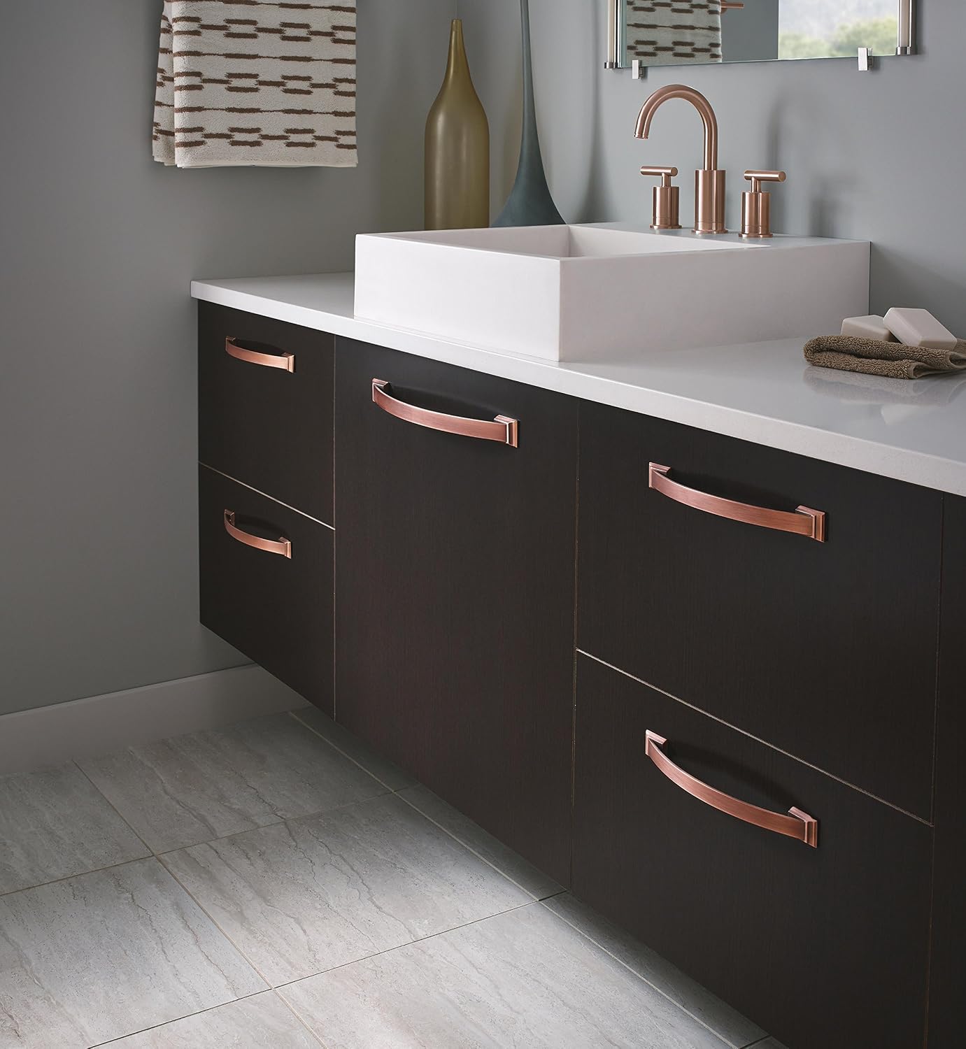 Amerock 1902329 Candler 12 in (305 mm) Center-to-Center Brushed Copper Appliance Pull