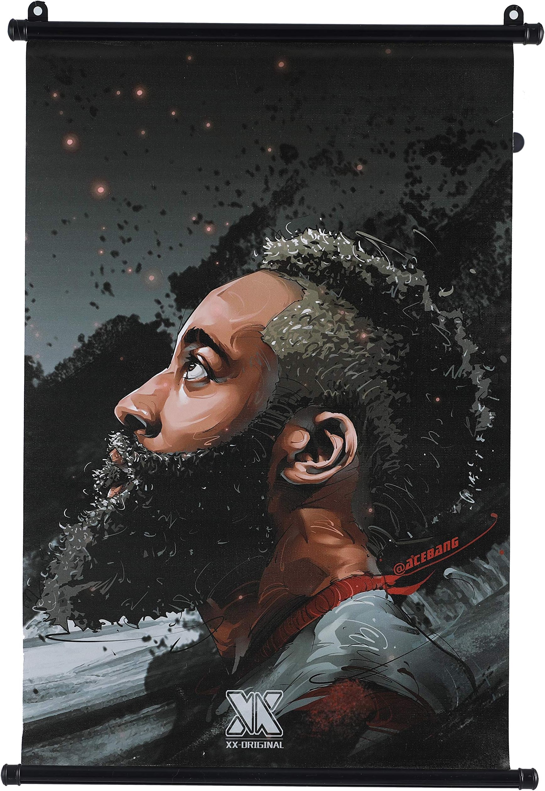 MoMoAma Basketball Player Oil Painting/Wall Poster 16" x 24" Inch