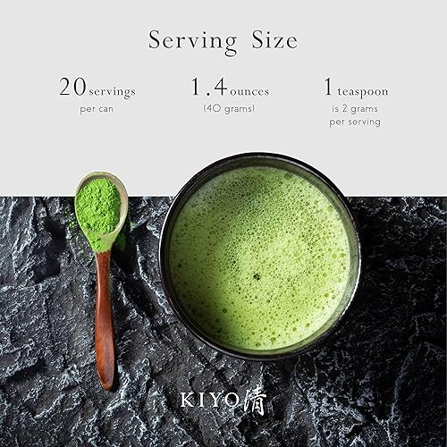 Miniatura 4 de Kiyo Matcha Matcha ceremonial orgánico Chiba no Shiro de grado clásico, polvo de té verde matcha de grado ceremonial orgánico japonés puro de