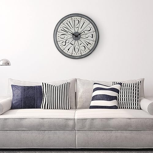 Miniatura 4 de La Crosse Clock Company 404-3950 - Reloj de pared analógico (metal, 20.0in)