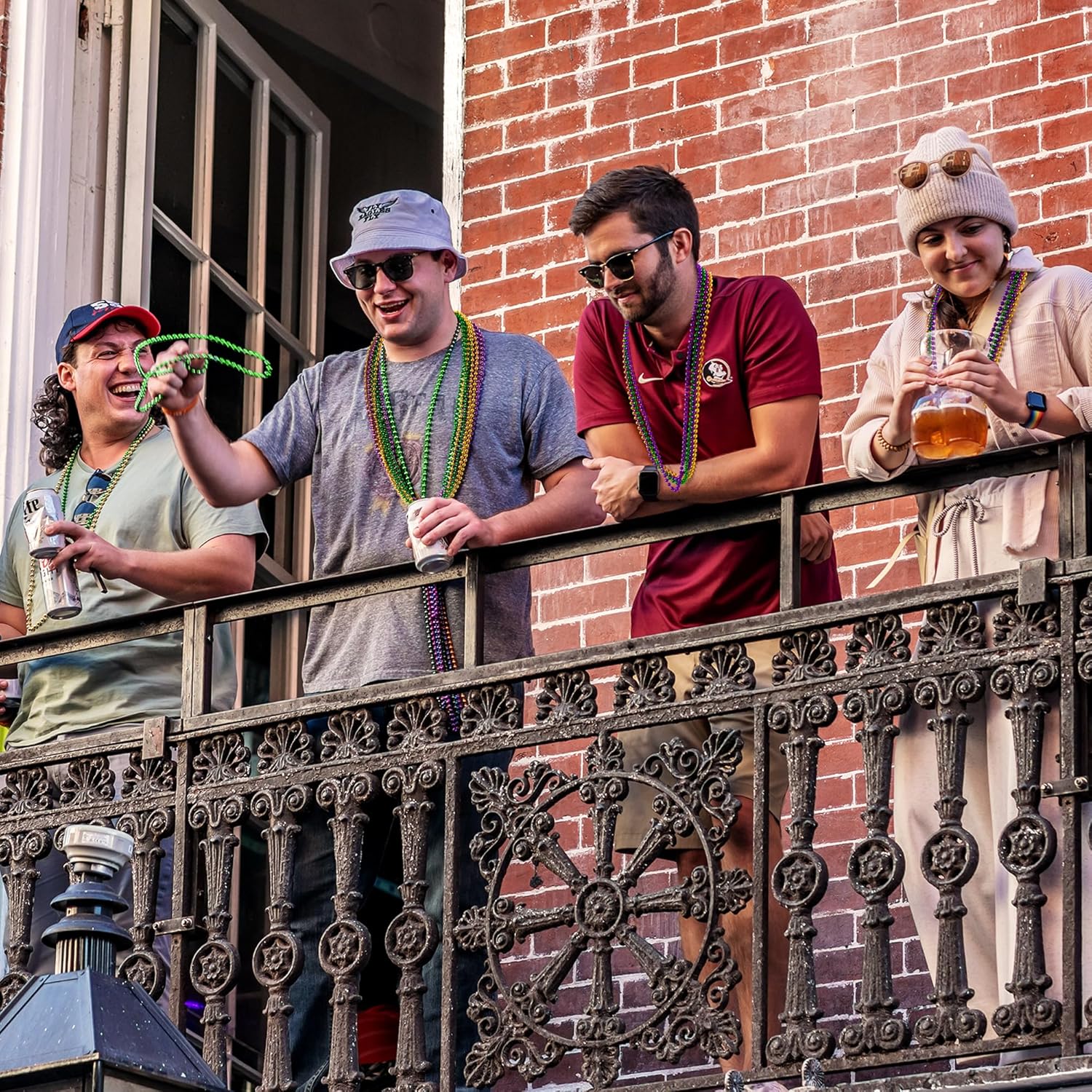 12PCS Mardi Gras Beads, Green Purple Gold Mardi Gras Metallic Costumes Necklaces Bulk, Mardi Gras Beads Necklace Costumes Accessory Sets for Parade Throws Party Decorations Favor Supplies - Image 5