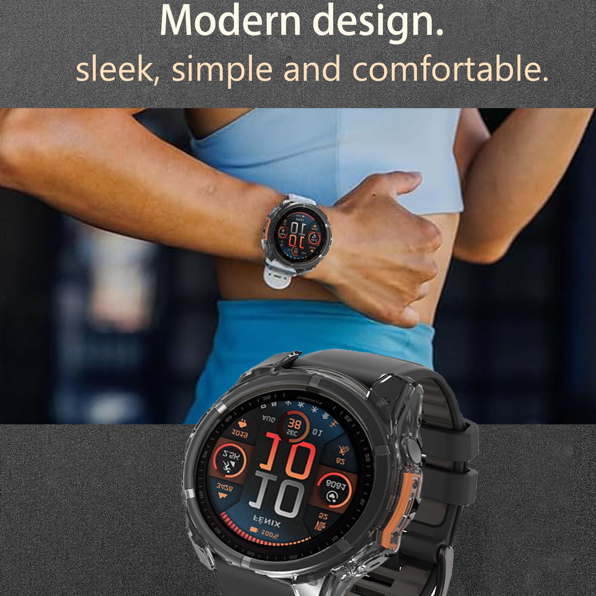 Compatible for Garmin Fenix 8 Smart Watch Case - Image 2