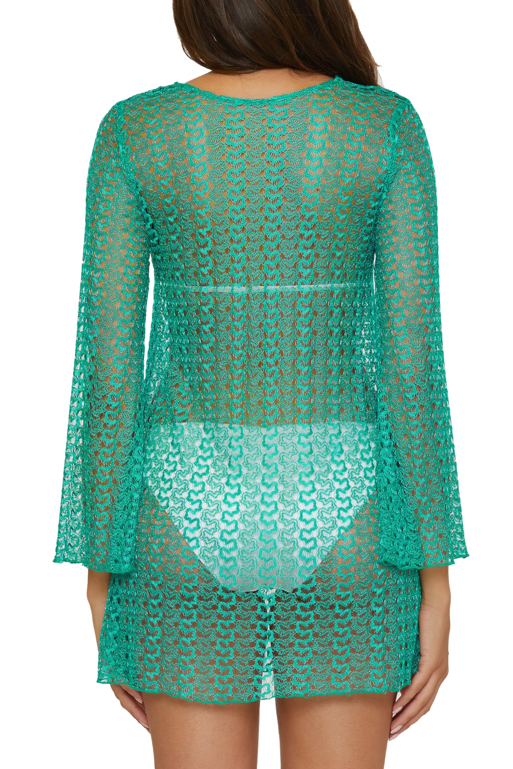 BECCA Crochet Tunic, Casual, Pull On, Sheer, Beach Cover ups for Women Copricostume Donna