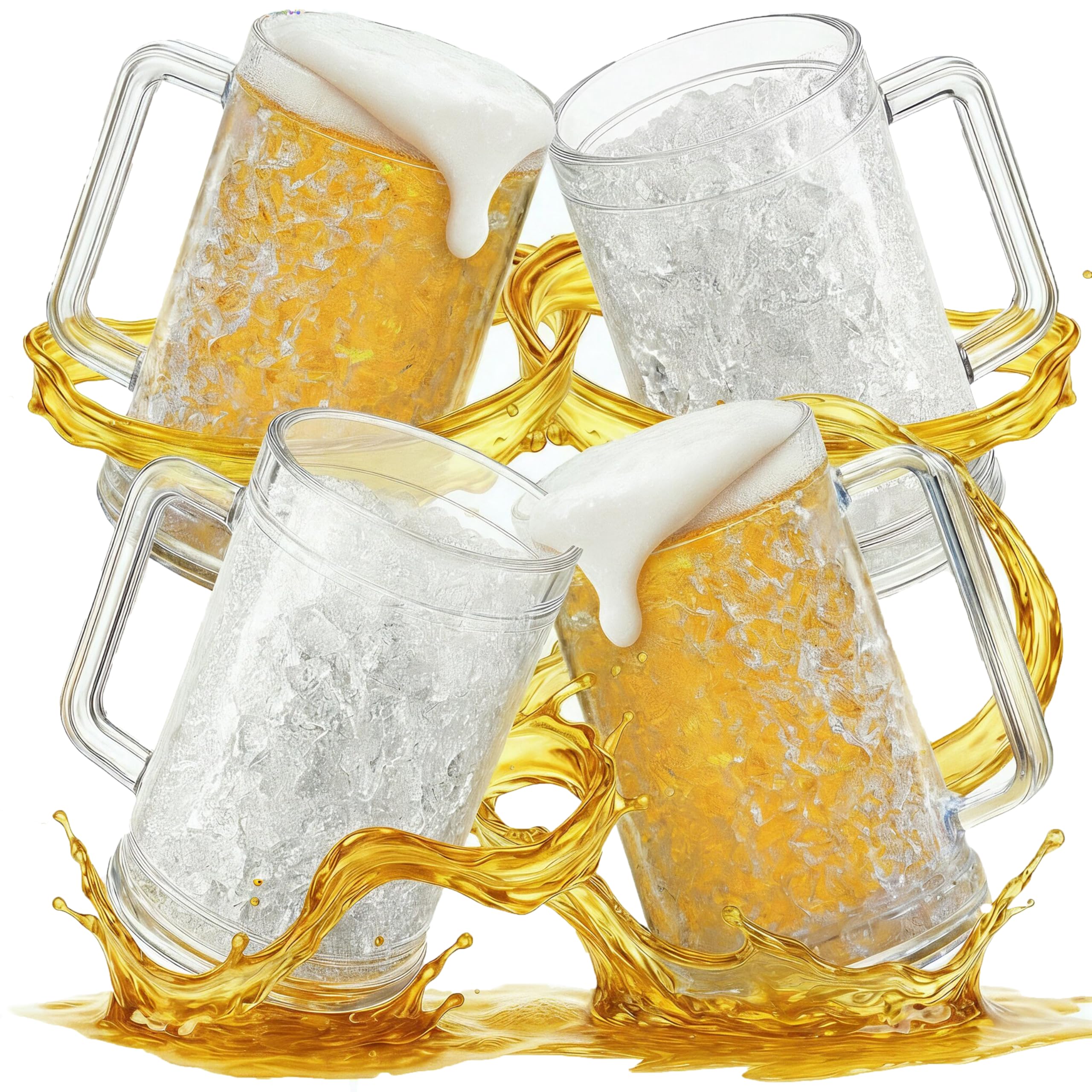 Freezer Beer Mugs Set of 4