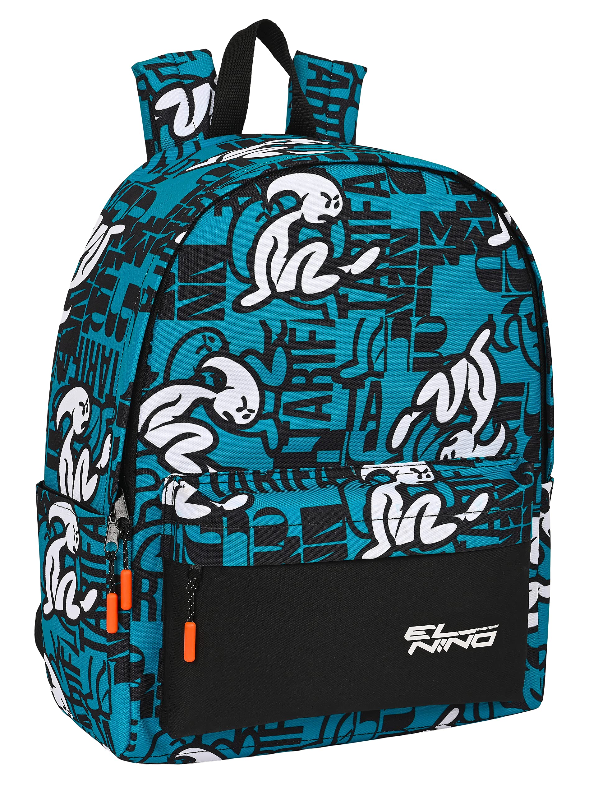 Safta EL NIÑO Ocean - Mochila para Portátil 14.1", Ideal para Jóvenes de Diferentes Edades, Cómoda y Versátil, Calidad y Resistencia, 31x16x40 cm, Color Azul y negro