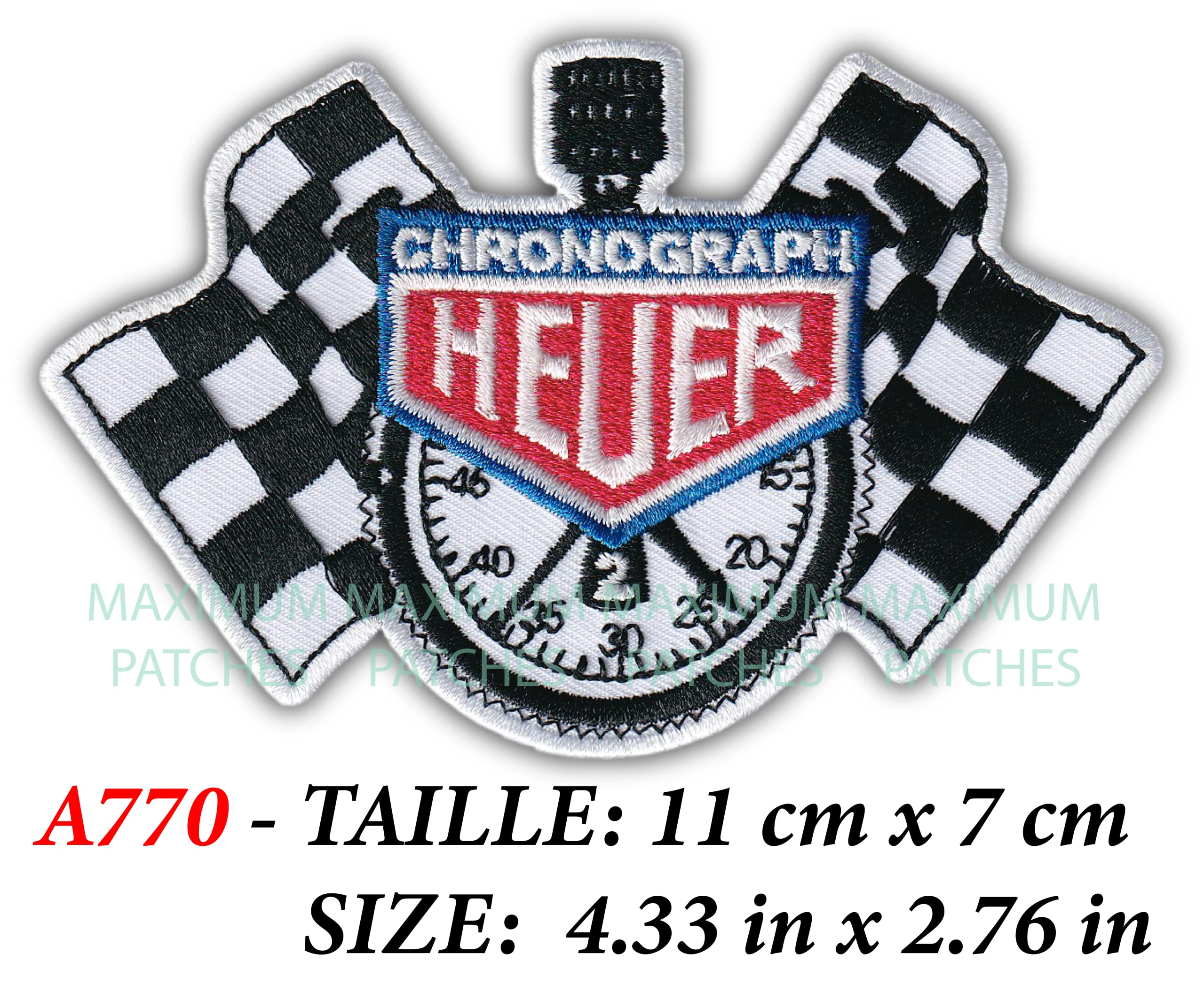 Patch Brodé Thermocollant FROM HAWAII WITH LOVE A185 - 6,5x10cm - Style Rétro Automobile Moto - Facile à Repasser
