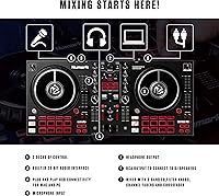 Vista 4 de Numark Mixtrack Pro FX + HF125 Controlador DJ de 2 niveles para Serato DJ, con mezclador DJ, interfaz de audio integrada y auriculares profesionales