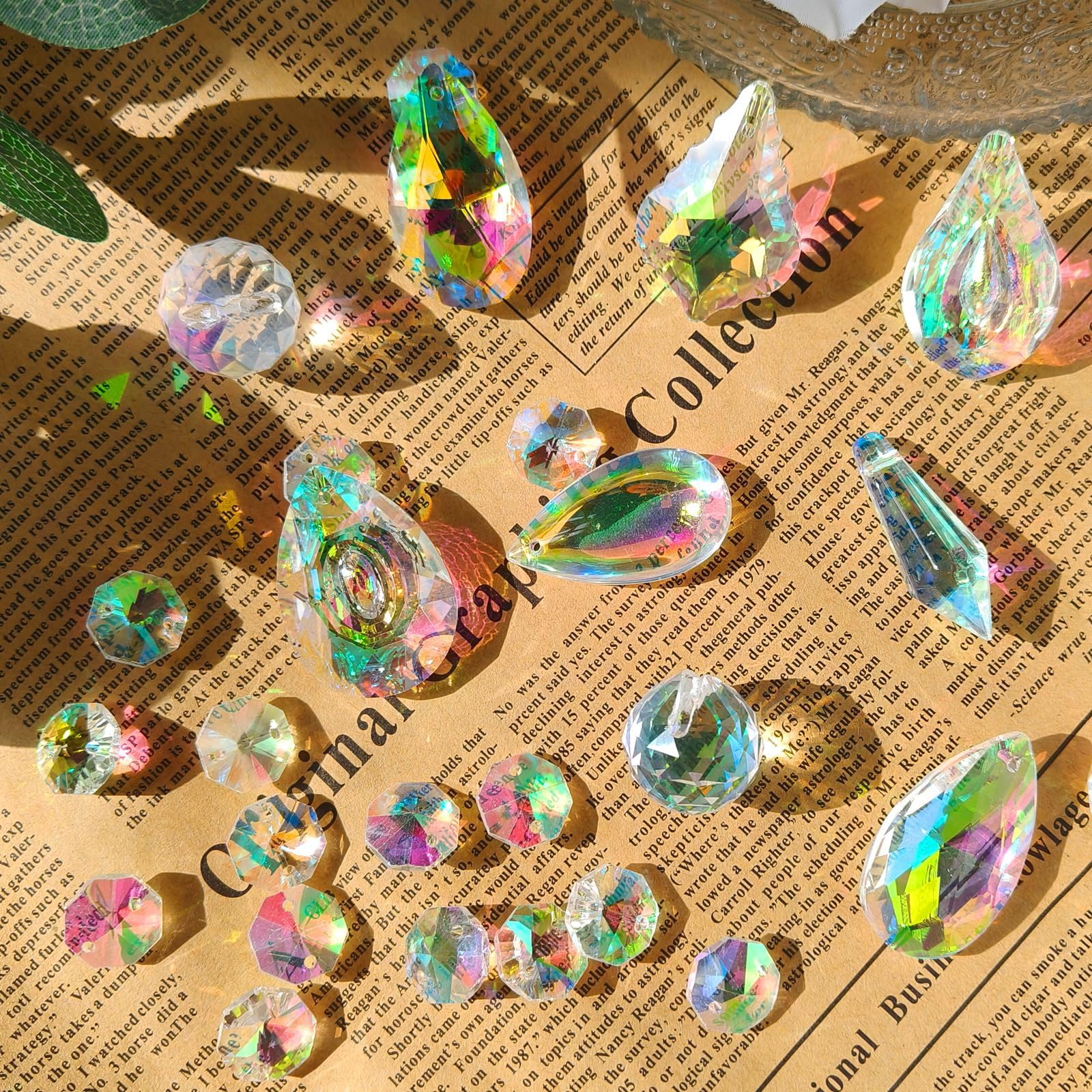 Annickee Acchiappasole Cristallo, 166 Pezzi Fai Da Te Acchiappa Sole Cristallo Fare Kit, Suncatcher, Sun Catcher con Cristalli da Appendere per Casa