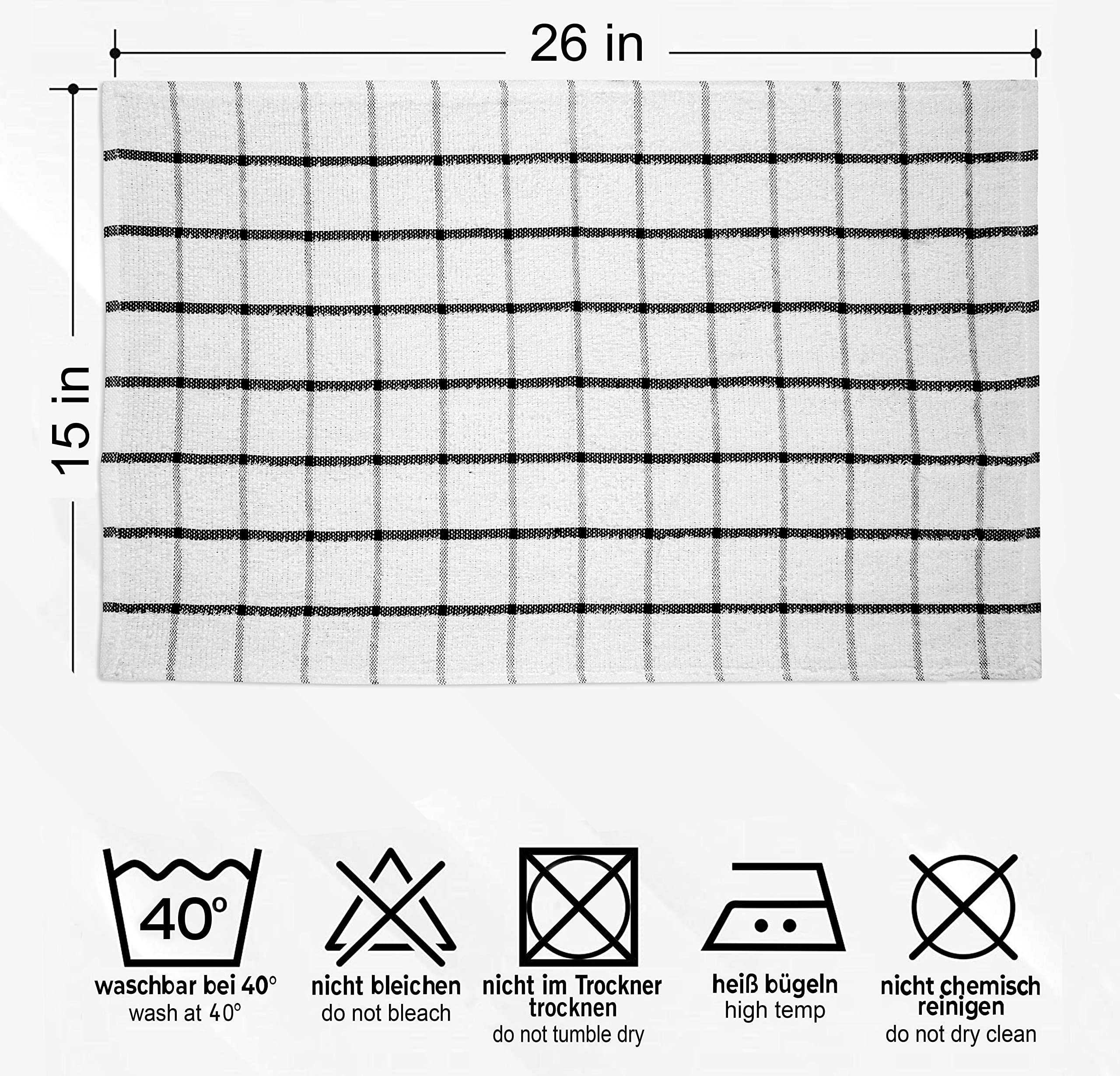 Set Da 12 Strofinacci Da Cucina In Spugna Di Cotone – 39x65 Cm – Assorbenti E Riutilizzabili – Colore Blu - 4