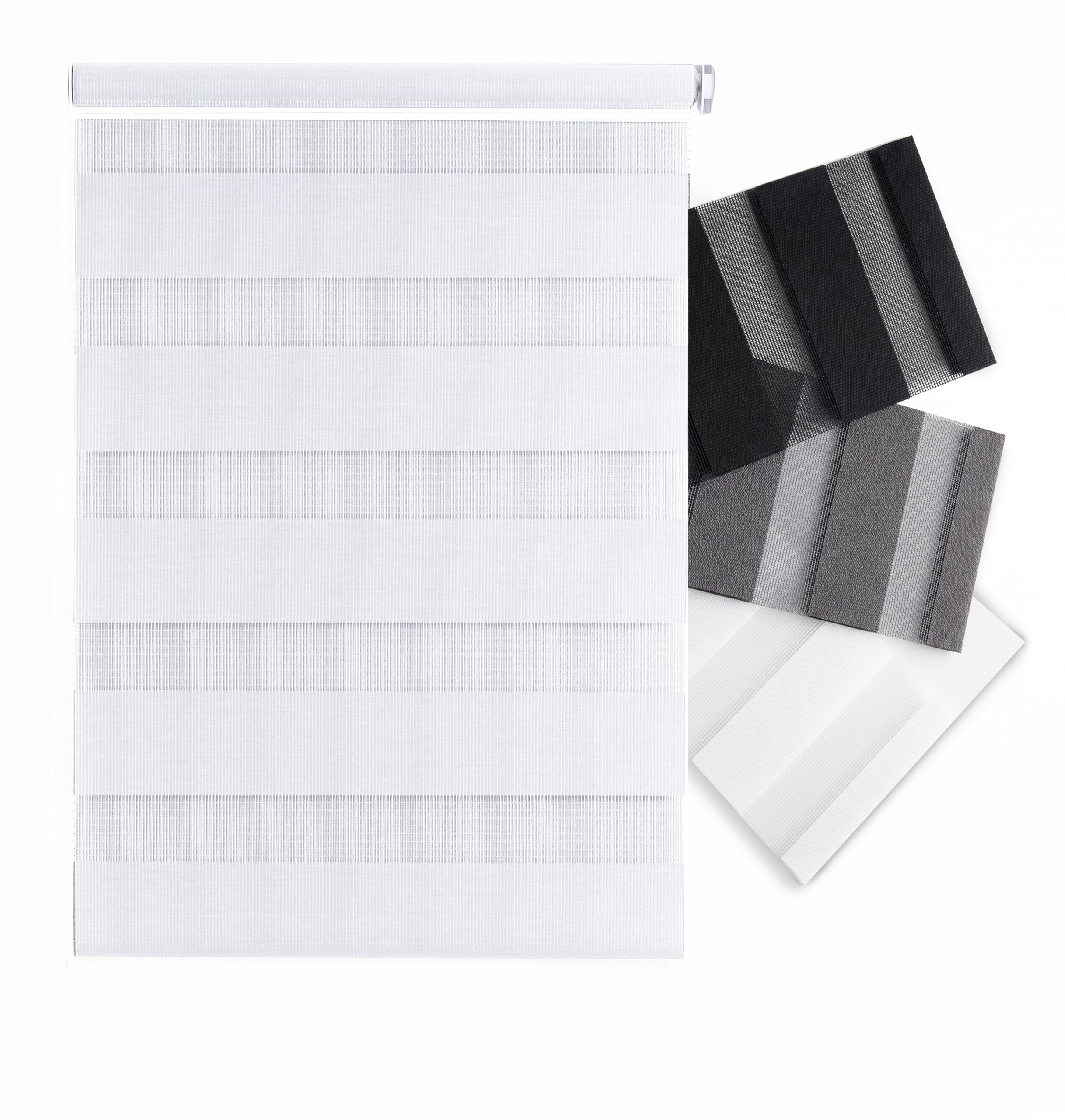 Ev Dekor White Zebra/Vision- 64 X 165 Cm Day And Night Roller Blinds