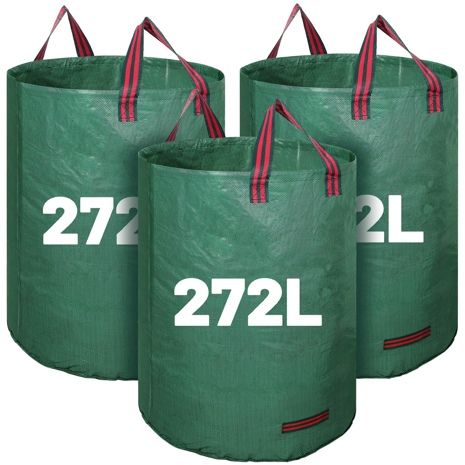 2 Pack 500L Large Garden Bag with Handles, Heavy Duty Garden Waste Bags,Reusable Green Sacks for Collecting Grass, Leaves Debris — view 11