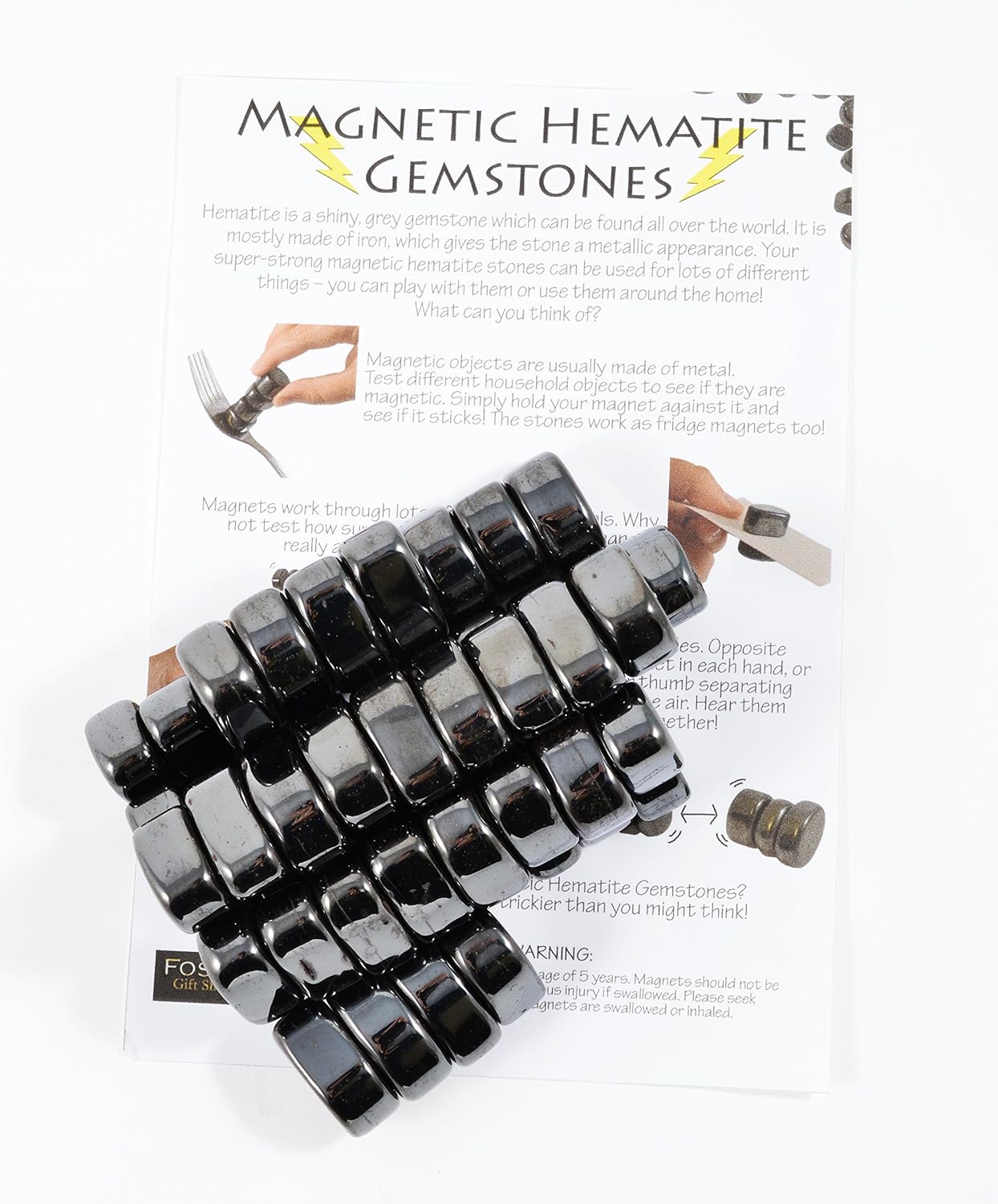 1kg Magnetic Hematite Gemstones - Information Sheet Included - TopToy