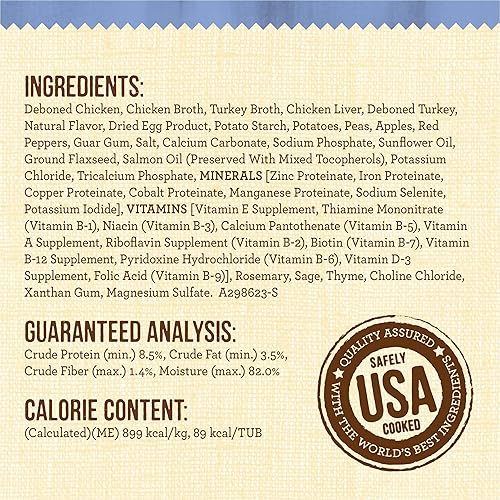 Miniatura 6 de Merrick Lil' Plates - Alimento húmedo sin cereales para perros pequeños, receta Pint-Sized Puppy Plate, 12 envases de 3.5 onzas